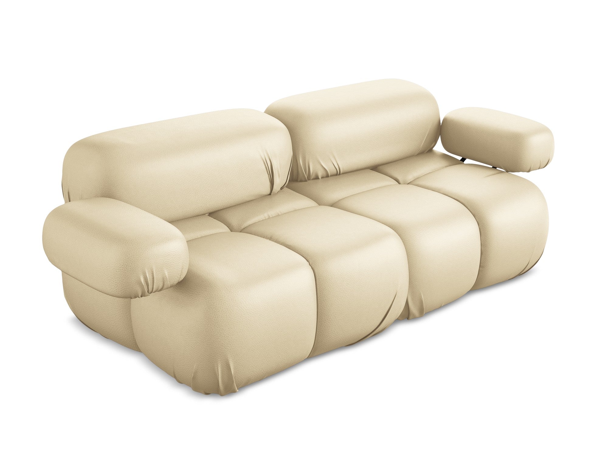Modular 2-Seater Sofa LOKUA Beige Eco-Leather