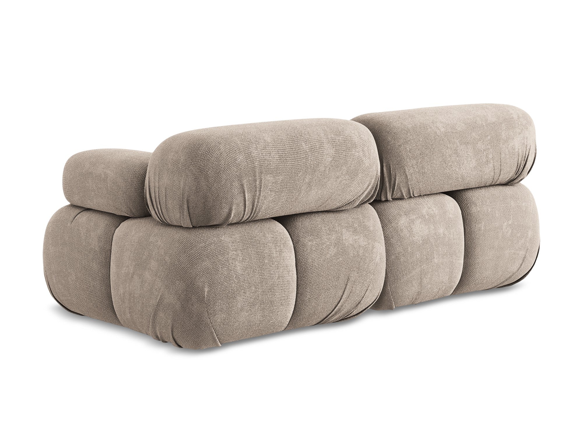 Modular 2-Seater Sofa LOKUA Dark Beige Chenille