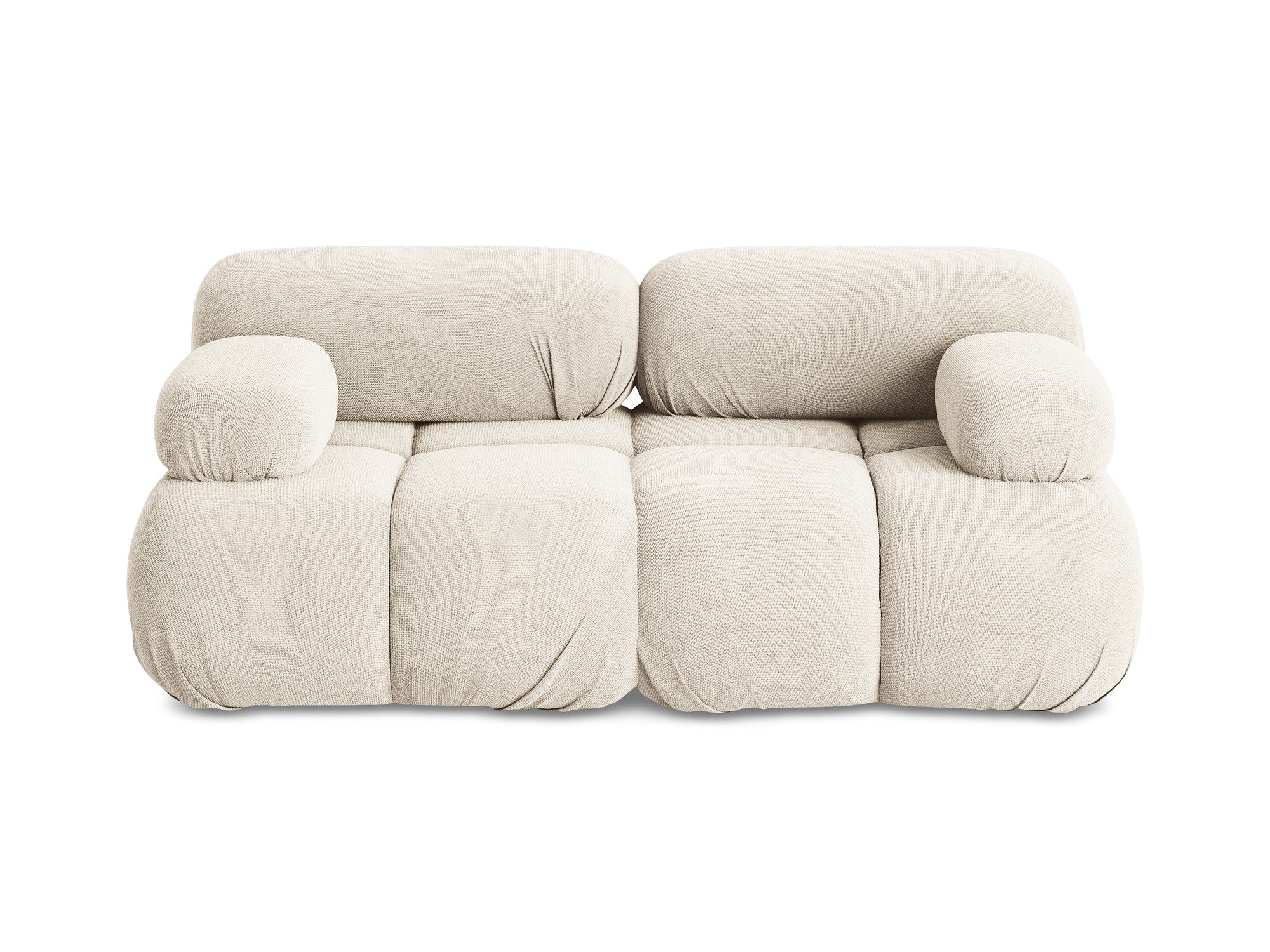 Modular 2-Seater Sofa LOKUA Light Beige Chenille
