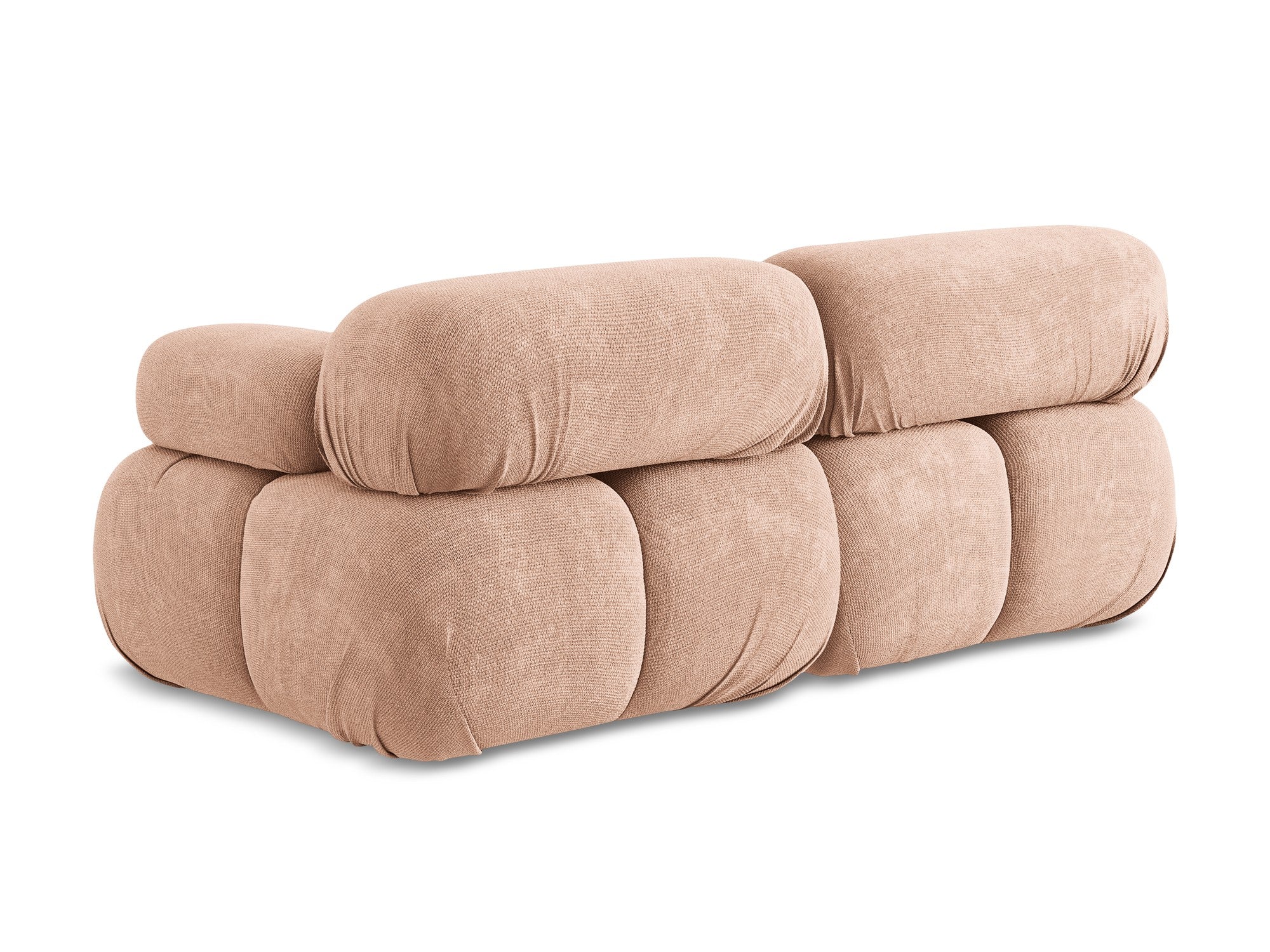 Modulares 2-Sitzer-Sofa LOKUA pfirsichfarbener Chenille