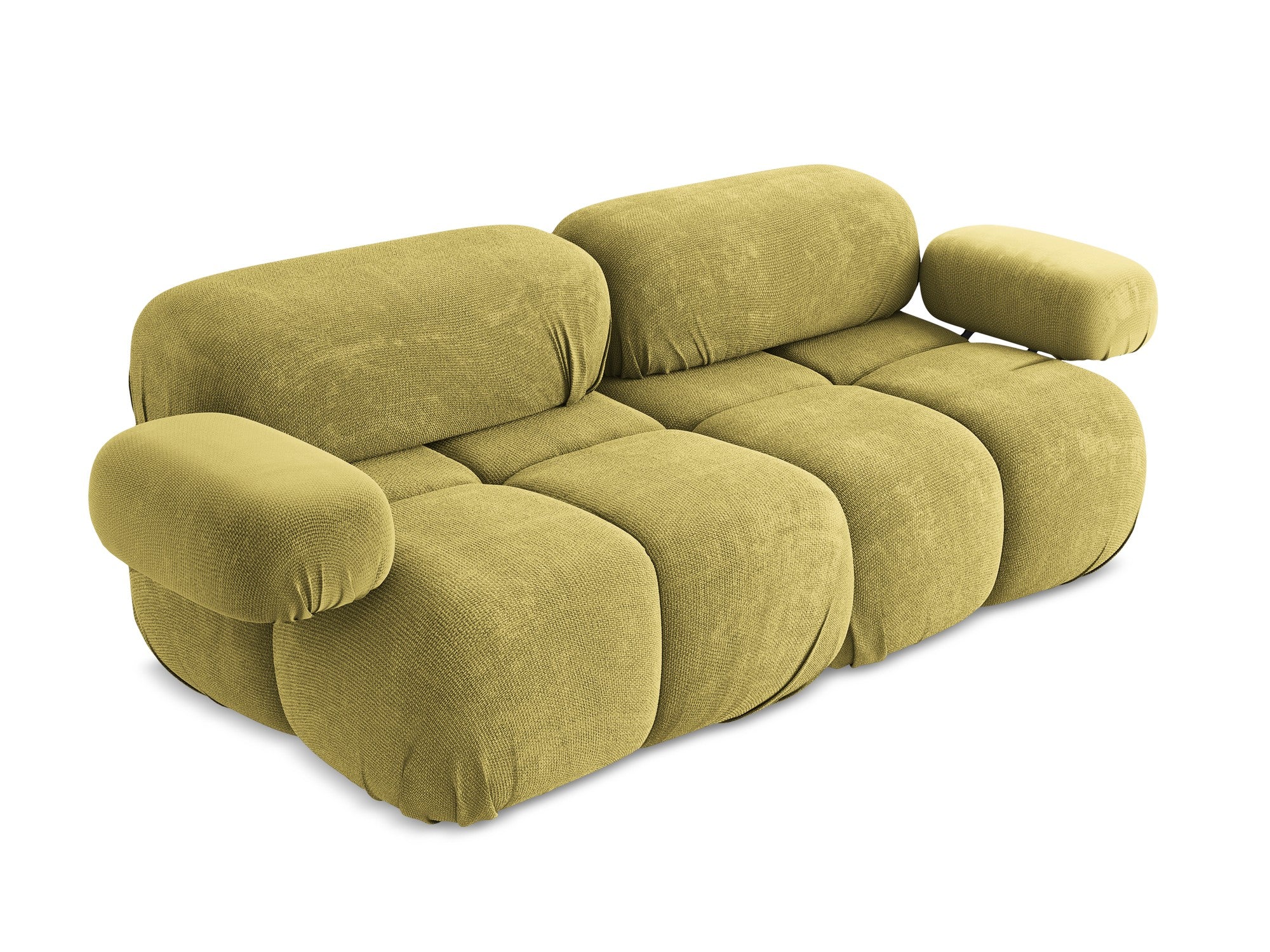 Modulares 2-Sitzer-Sofa LOKUA limonengrün Chenille