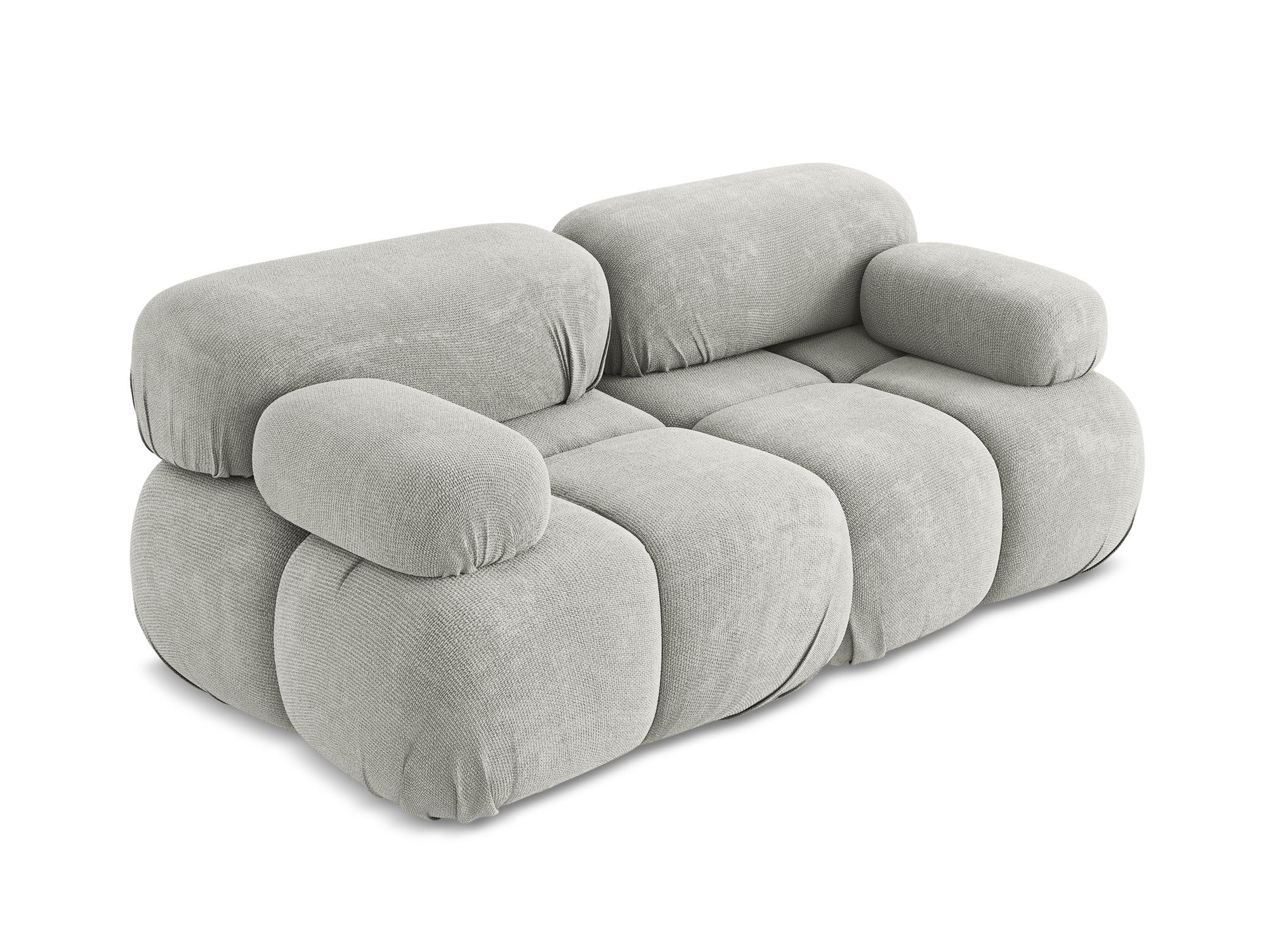 Modulares 2-Sitzer-Sofa LOKUA hellgrau Chenille