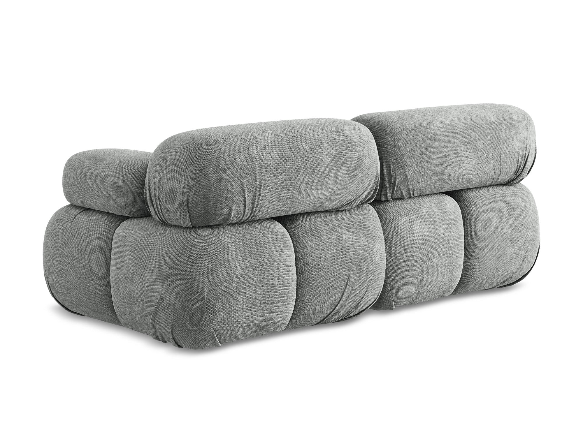 Modulares 2-Sitzer-Sofa LOKUA graues Chenille