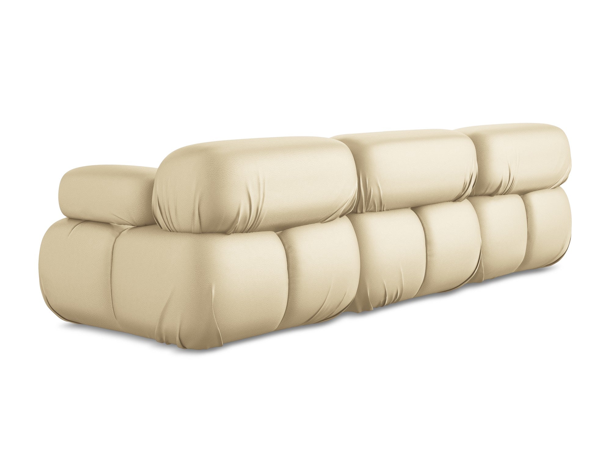 3-seater modular sofa LOKUA beige eco-leather
