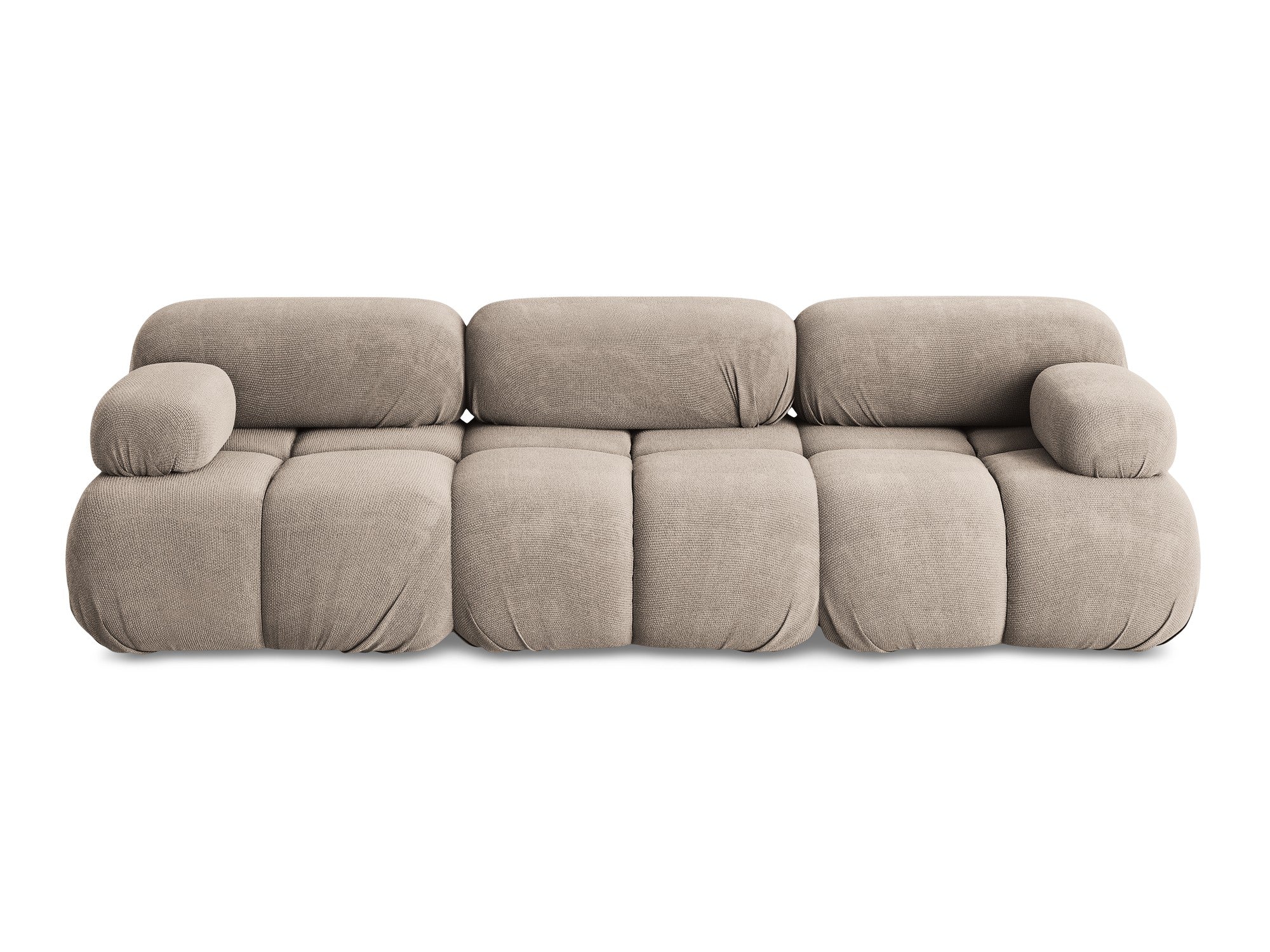 3-seater modular sofa LOKUA dark beige chenille