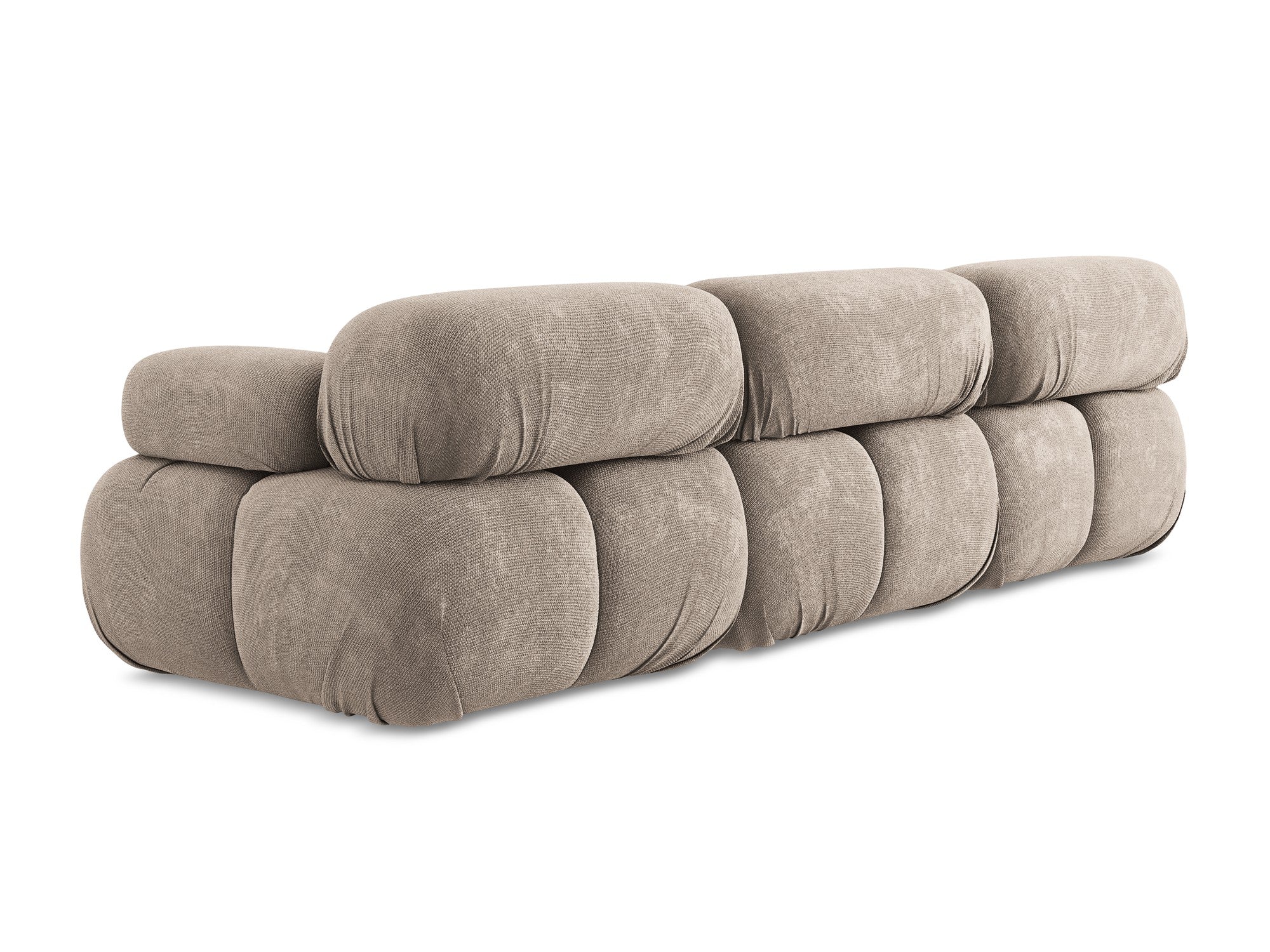 3-seater modular sofa LOKUA dark beige chenille