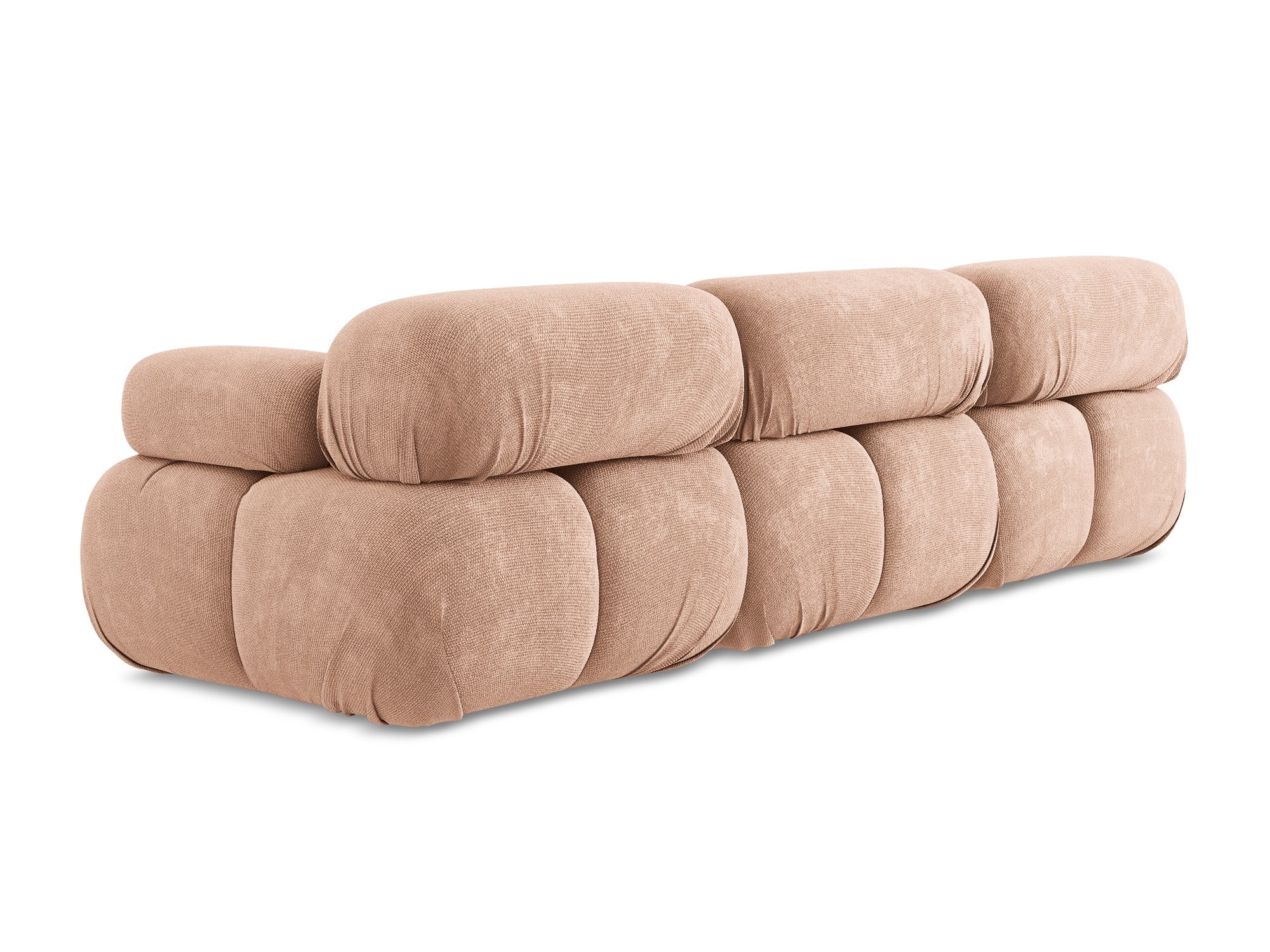 Modulares 3-Sitzer-Sofa LOKUA pfirsichfarbener Chenille