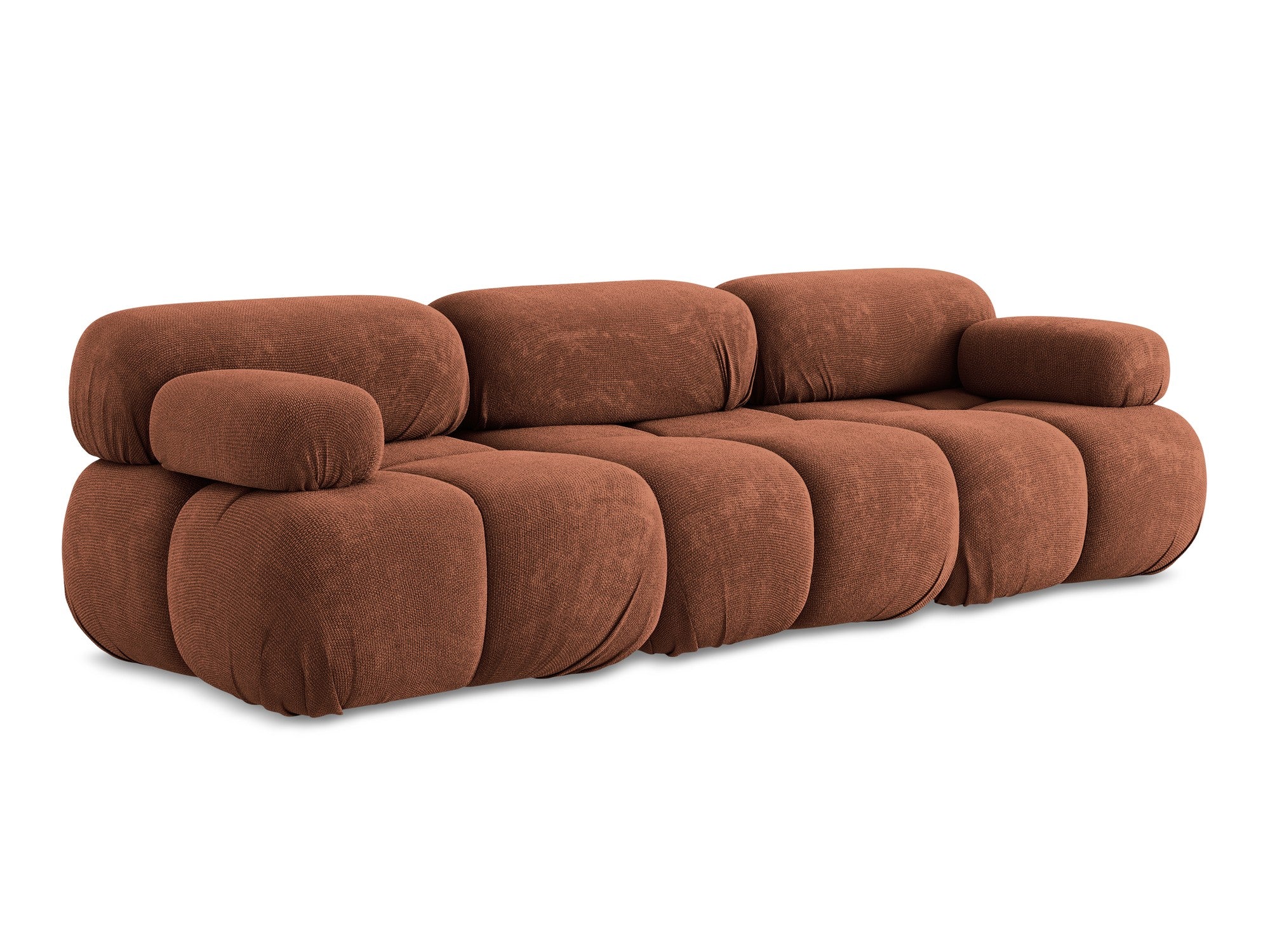 Modulares 3-Sitzer-Sofa LOKUA Terrakotta Chenille