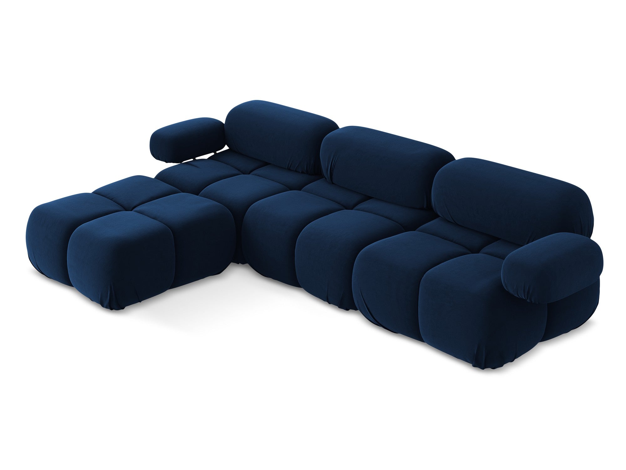 Universal velvet modular corner sofa LOKUA royal blue