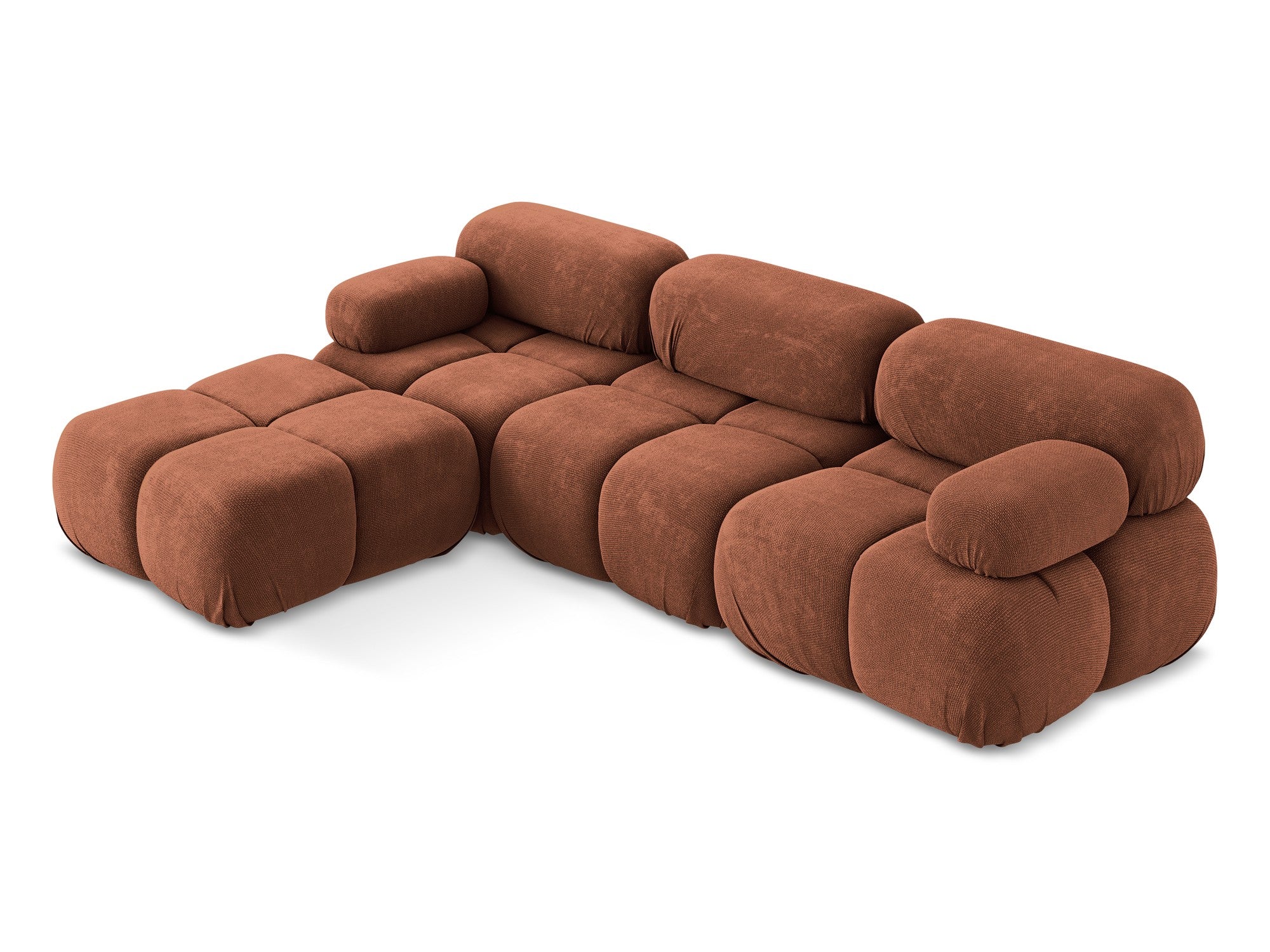 Modularer Ecksofa LOKUA Terrakotta Chenille