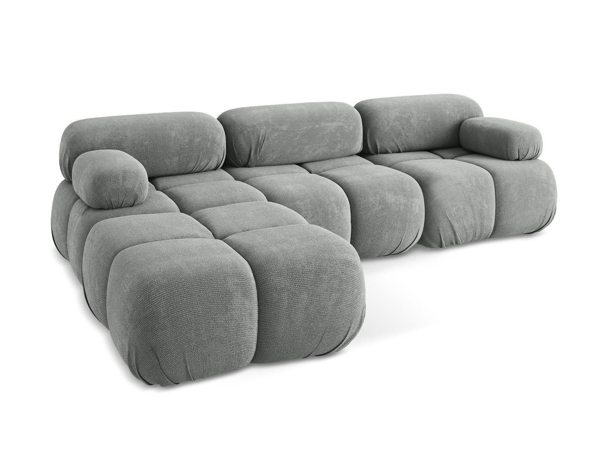 Modularer Universalecksofa LOKUA graues Chenille