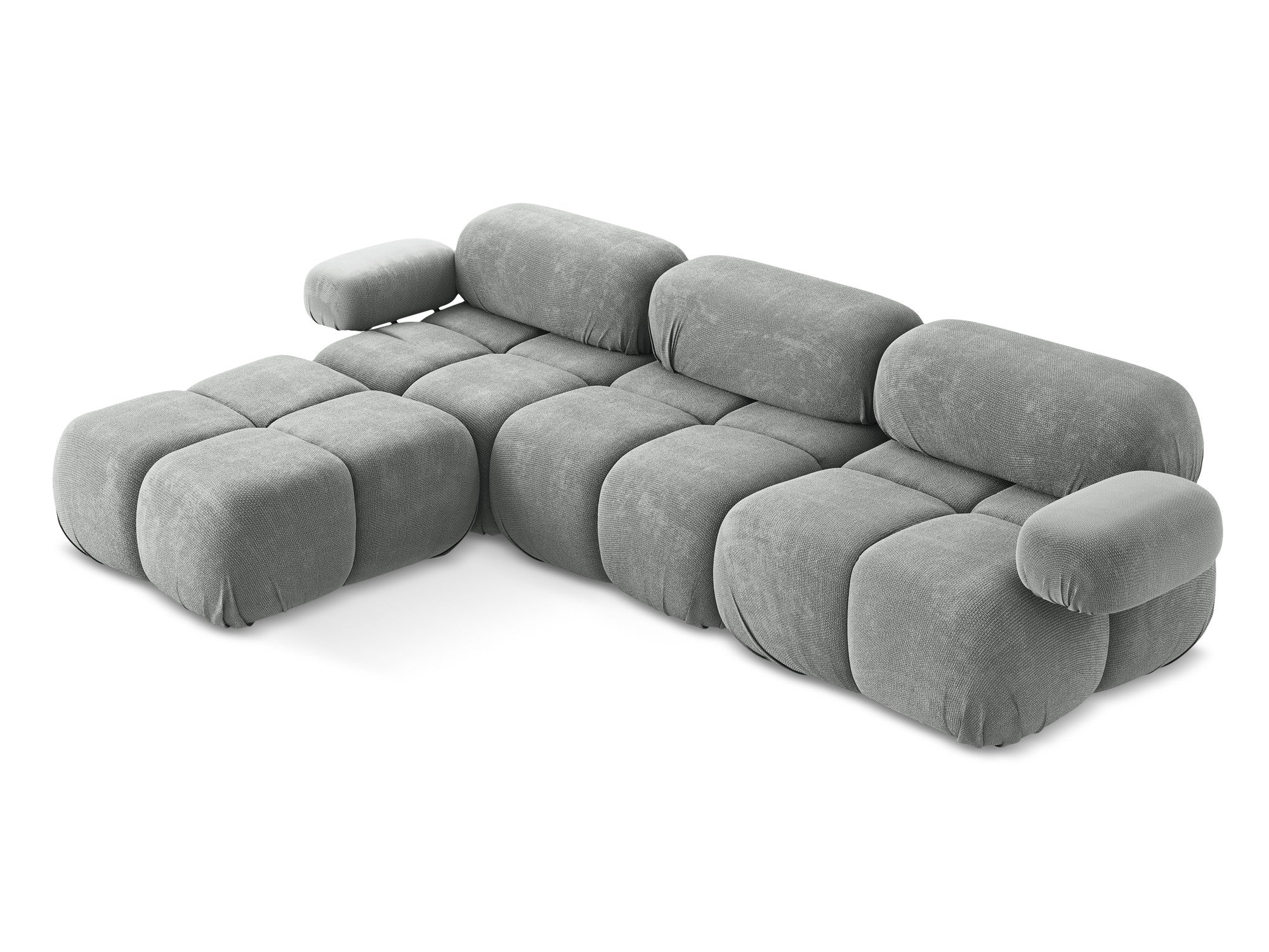 Modularer Universalecksofa LOKUA graues Chenille