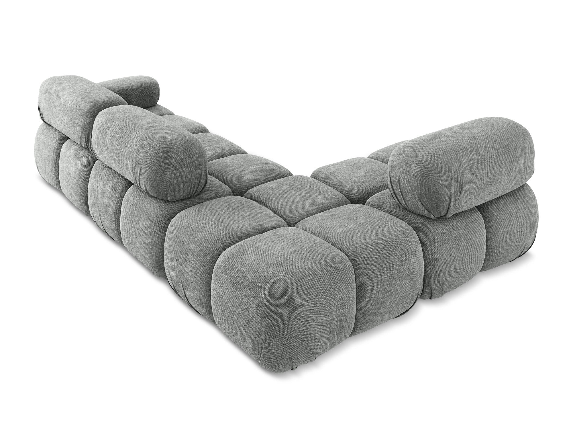 Modularer linksseitiger Ecksofa LOKUA graues Chenille