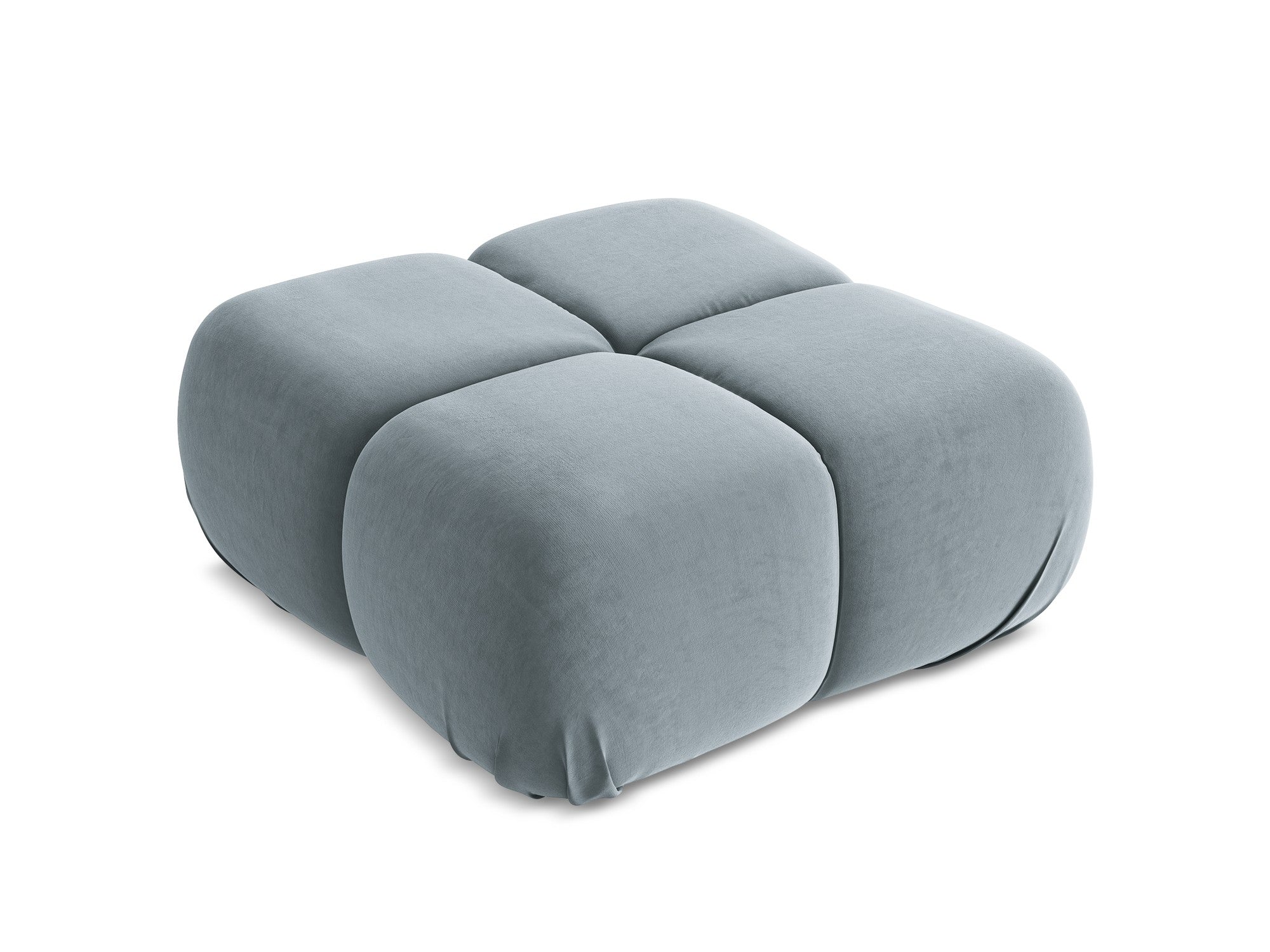 Pouf / velvet module LOKUA light blue