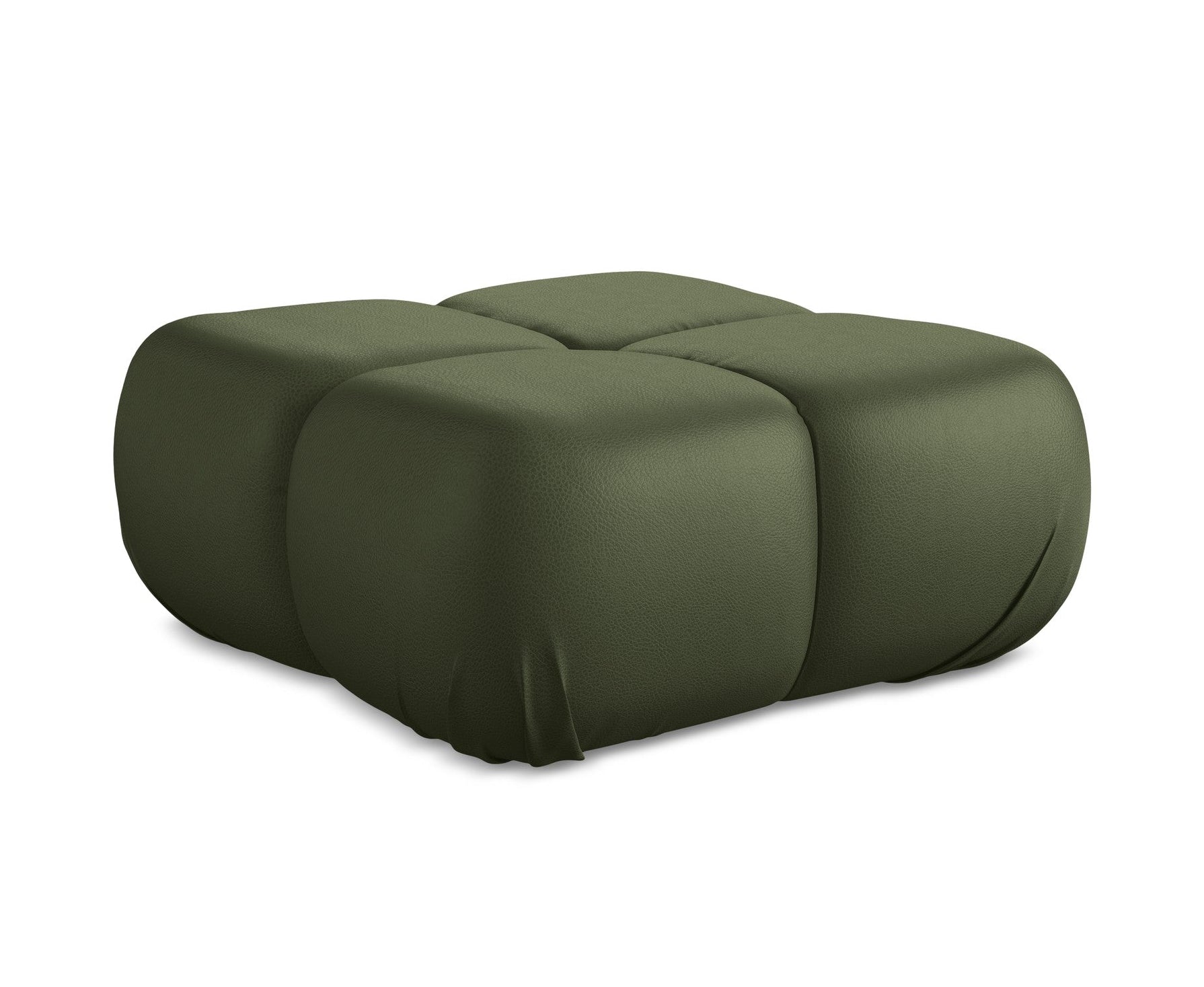 Pouf / module LOKUA dark green eco-leather