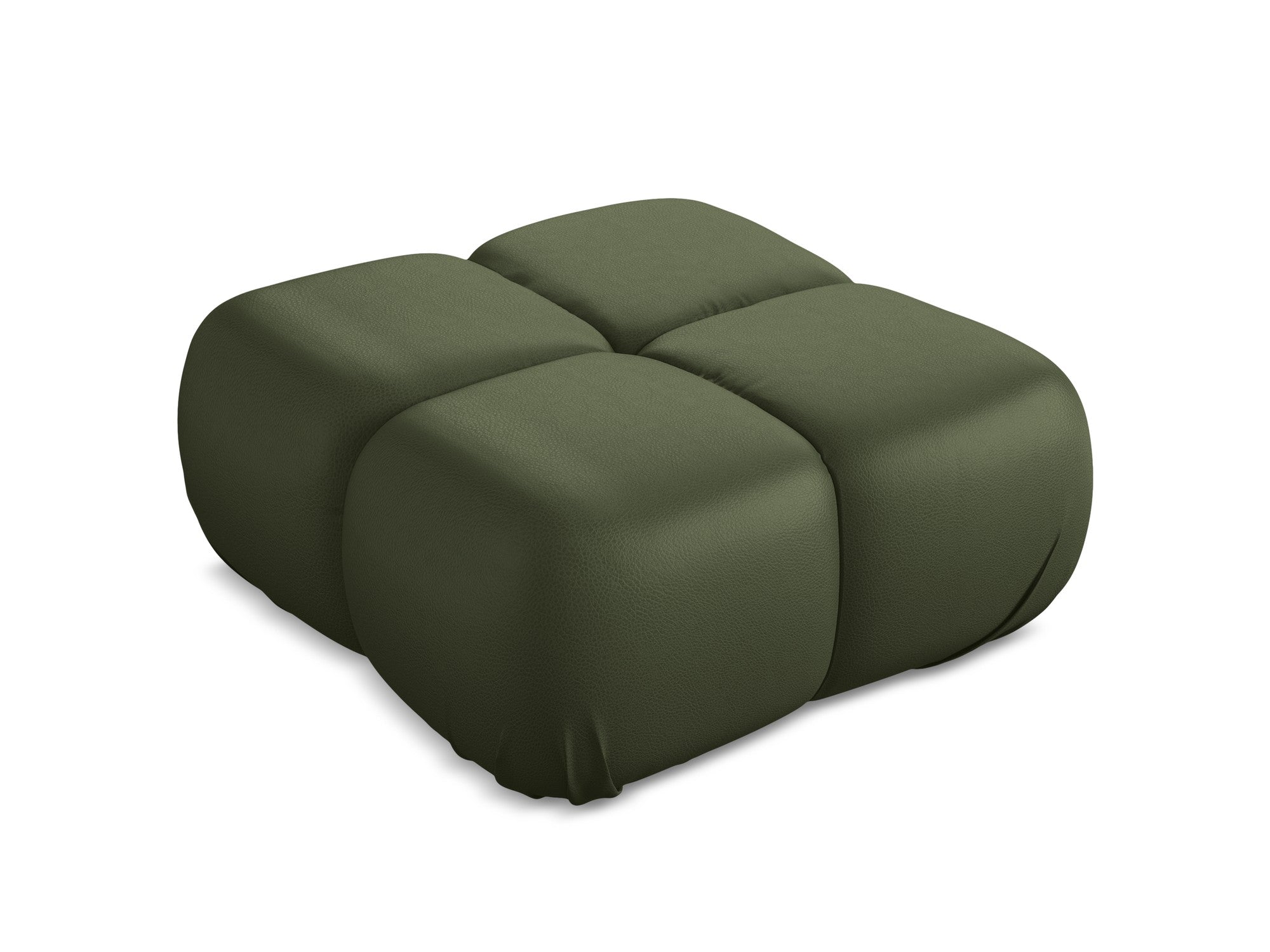 Pouf / module LOKUA dark green eco-leather