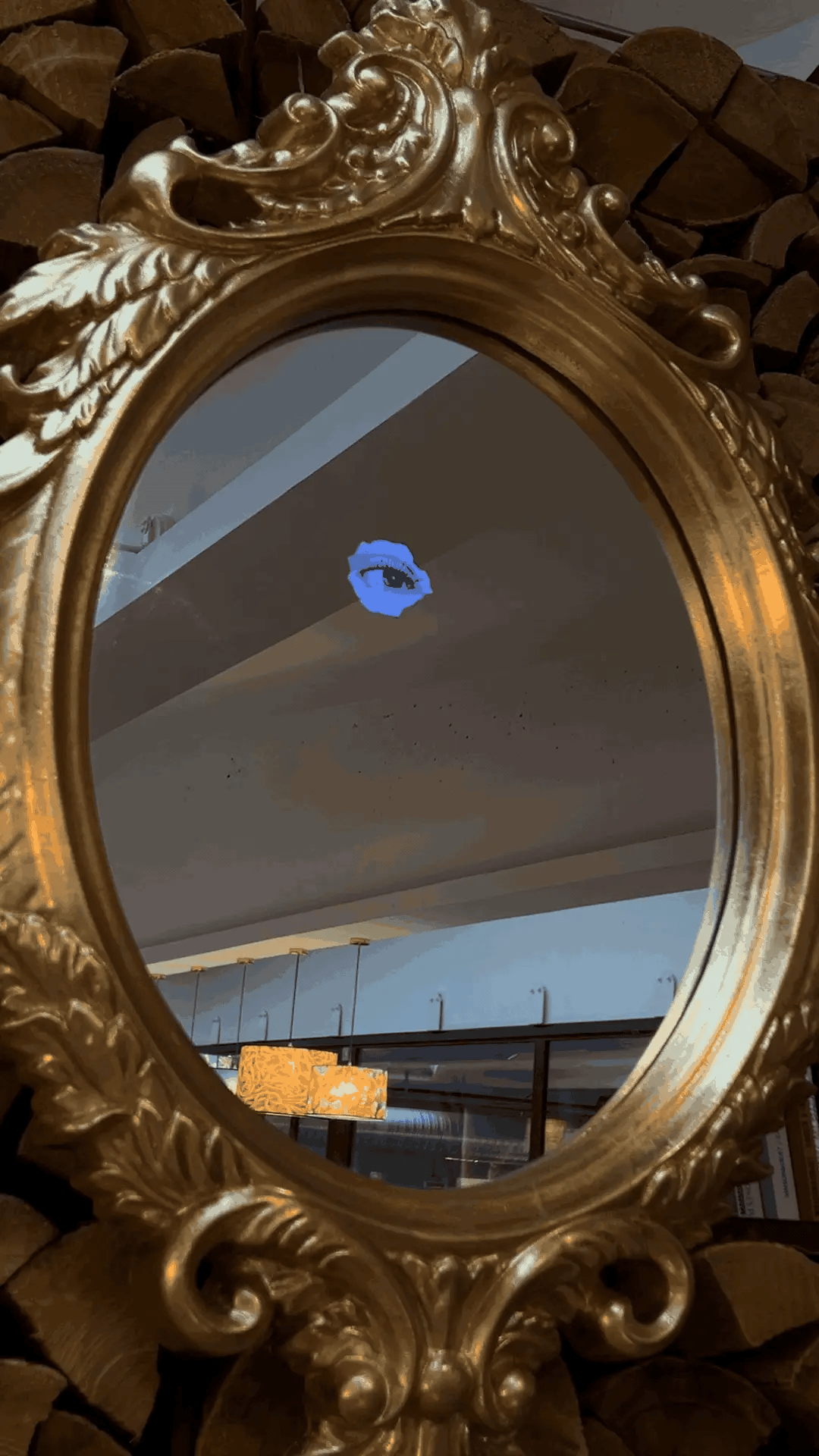 Lustro REFLECTING MIRROR-CICLOPE złoty