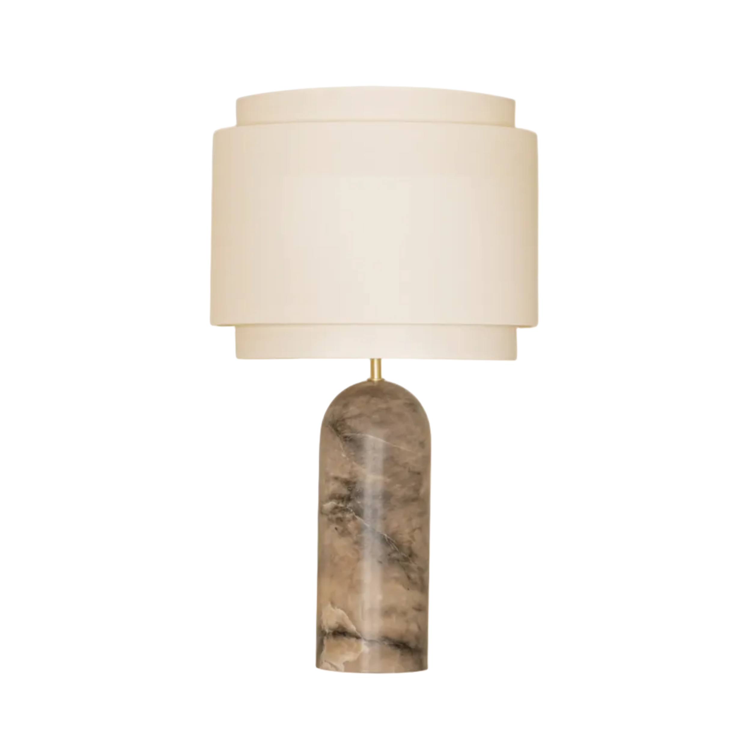 PURA KELO DOUBLE Table Lamp Dark Beige Alabaster