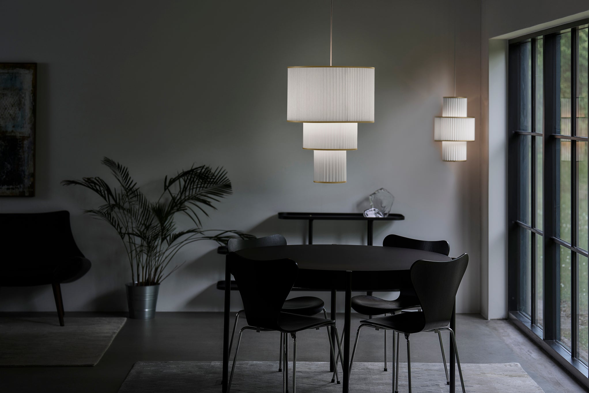 Pendelleuchte MODELL 112 PLIVELLO weiß mit Gold