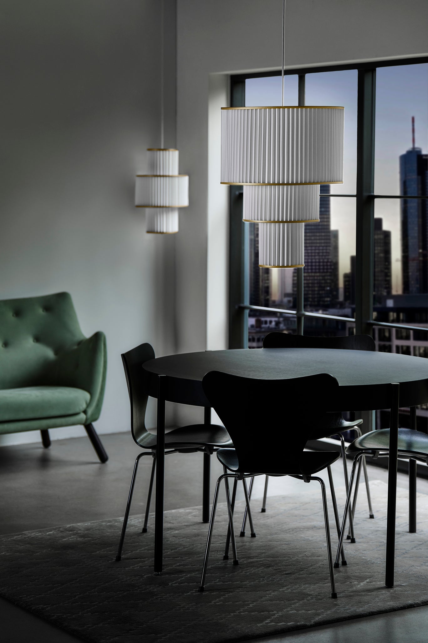 Pendelleuchte MODELL 111 PLIVELLO weiß mit Gold