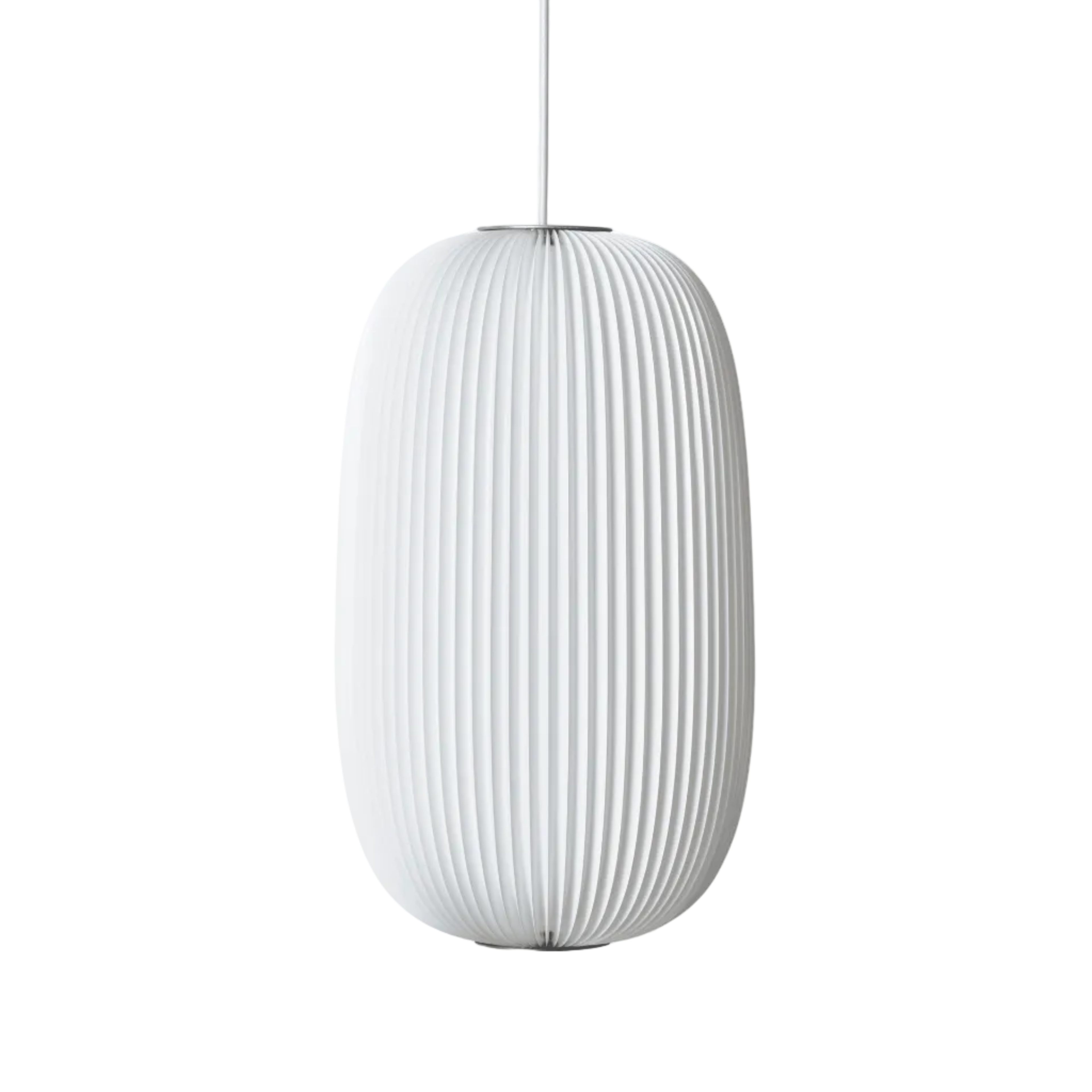 Hanglamp MODEL 133 LAMELLA 2 wit met zilveren afwerking