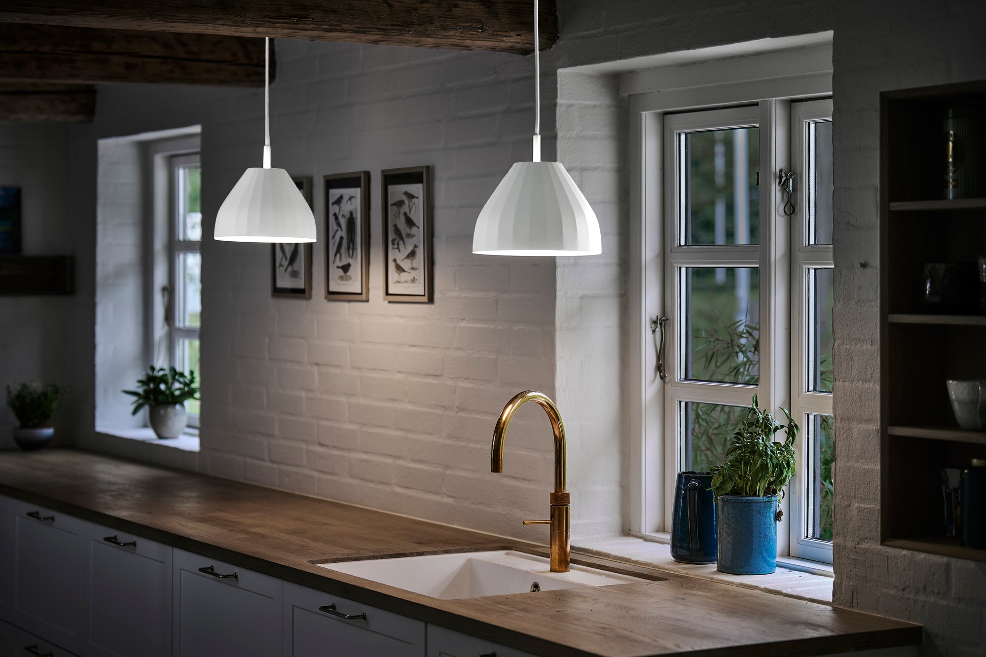 Pendelleuchte MODELL 140 FACET weiß