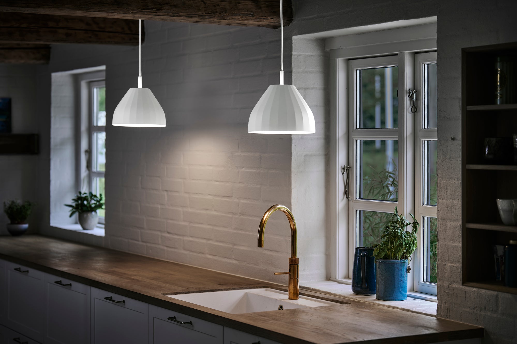 Pendelleuchte MODELL 140 FACET weiß