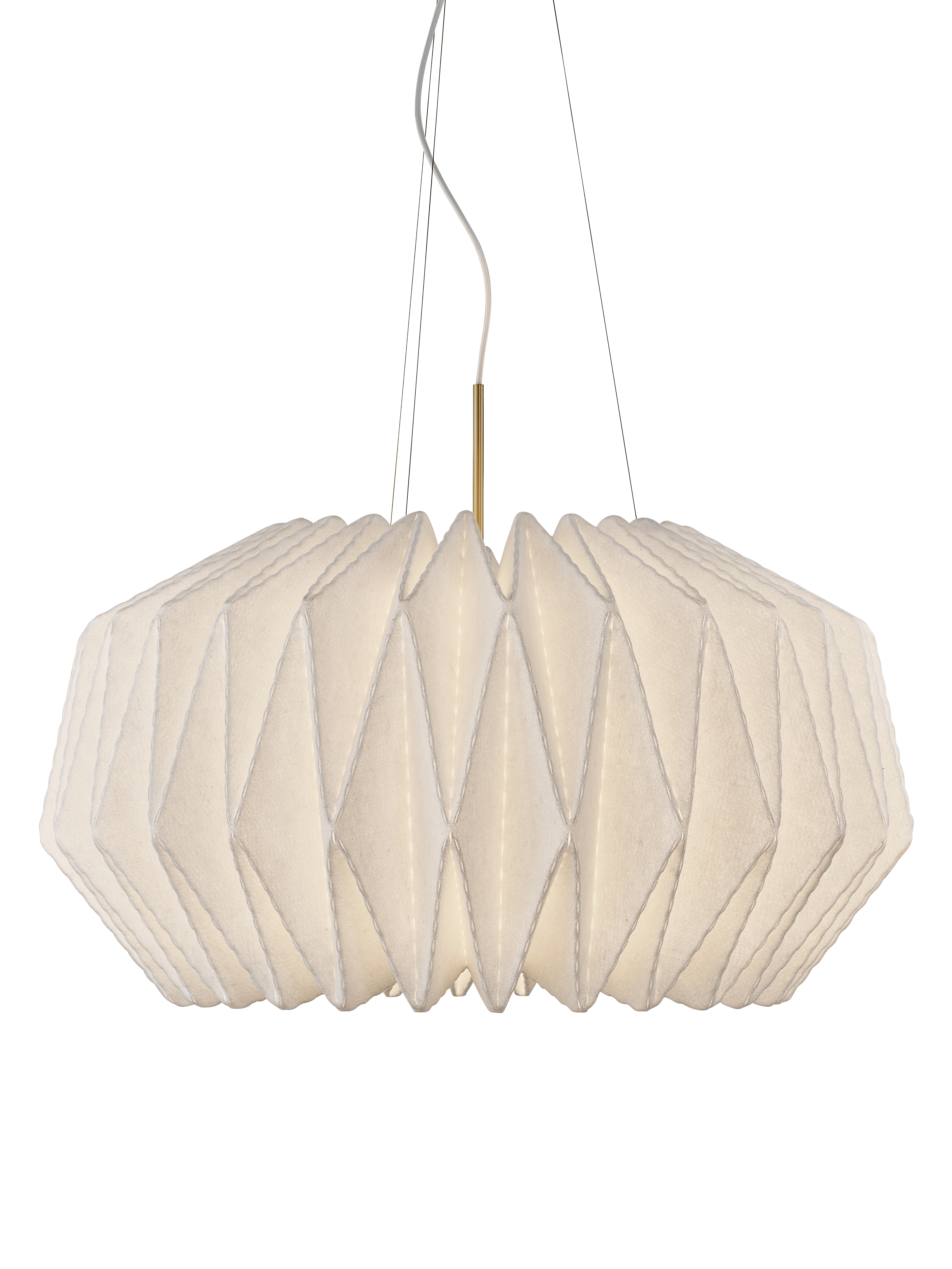 Hanging Lamp MODEL 164 SOFTLY PLEATED white