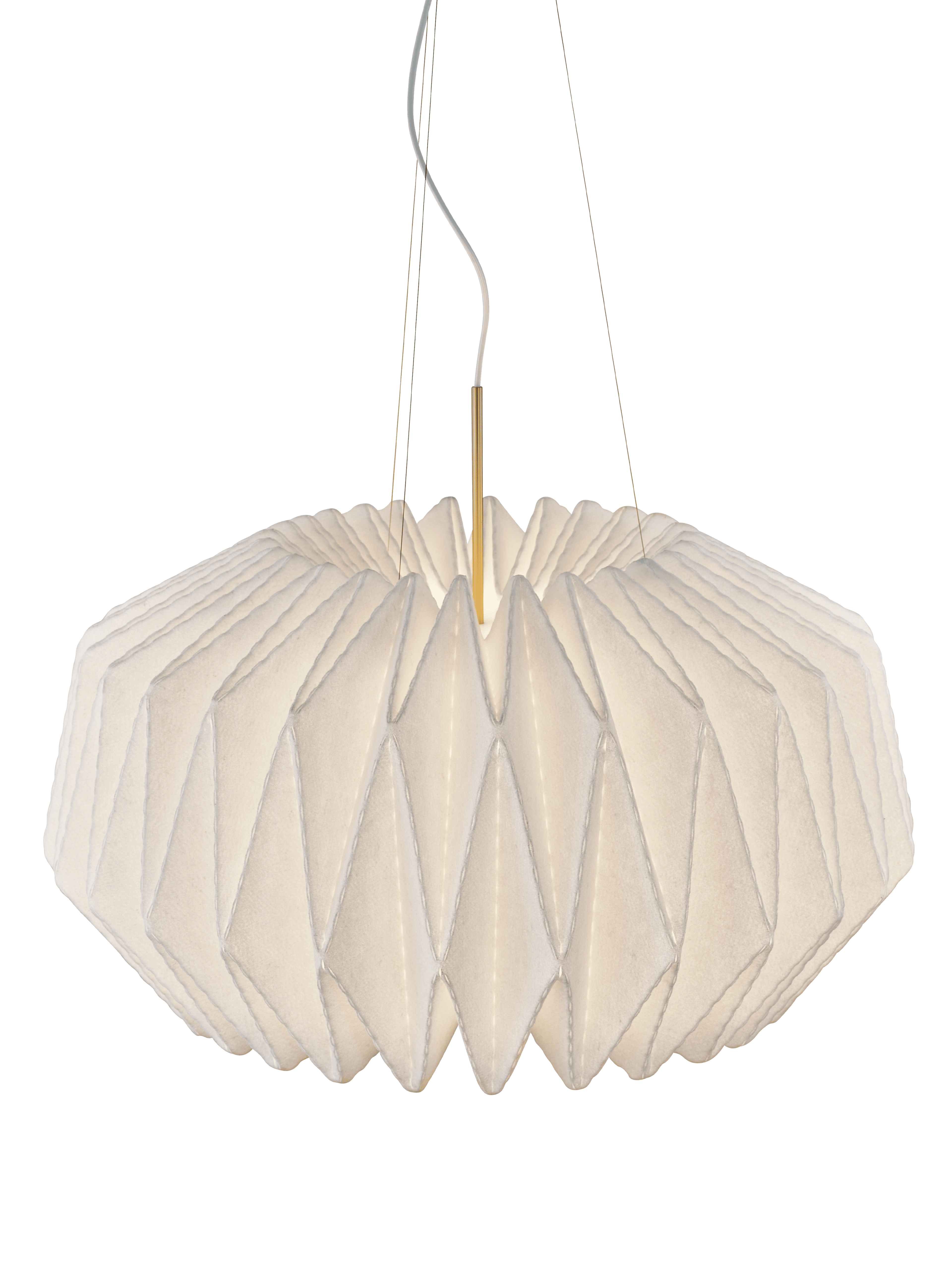 Hanging Lamp MODEL 164 SOFTLY PLEATED white