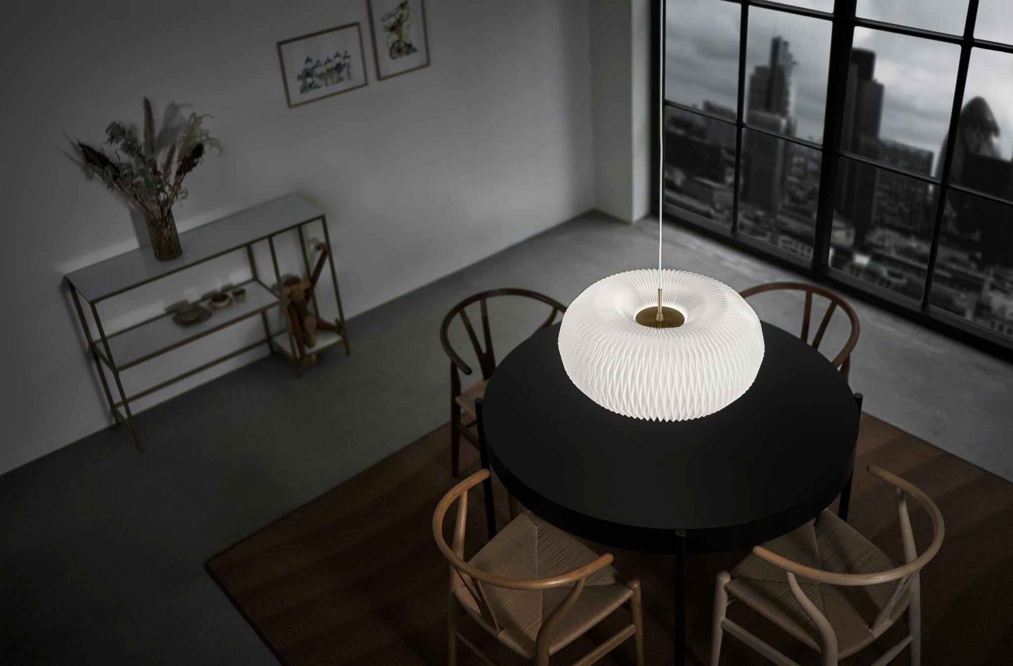 Hanglamp MODEL 195 DONUT wit met goud