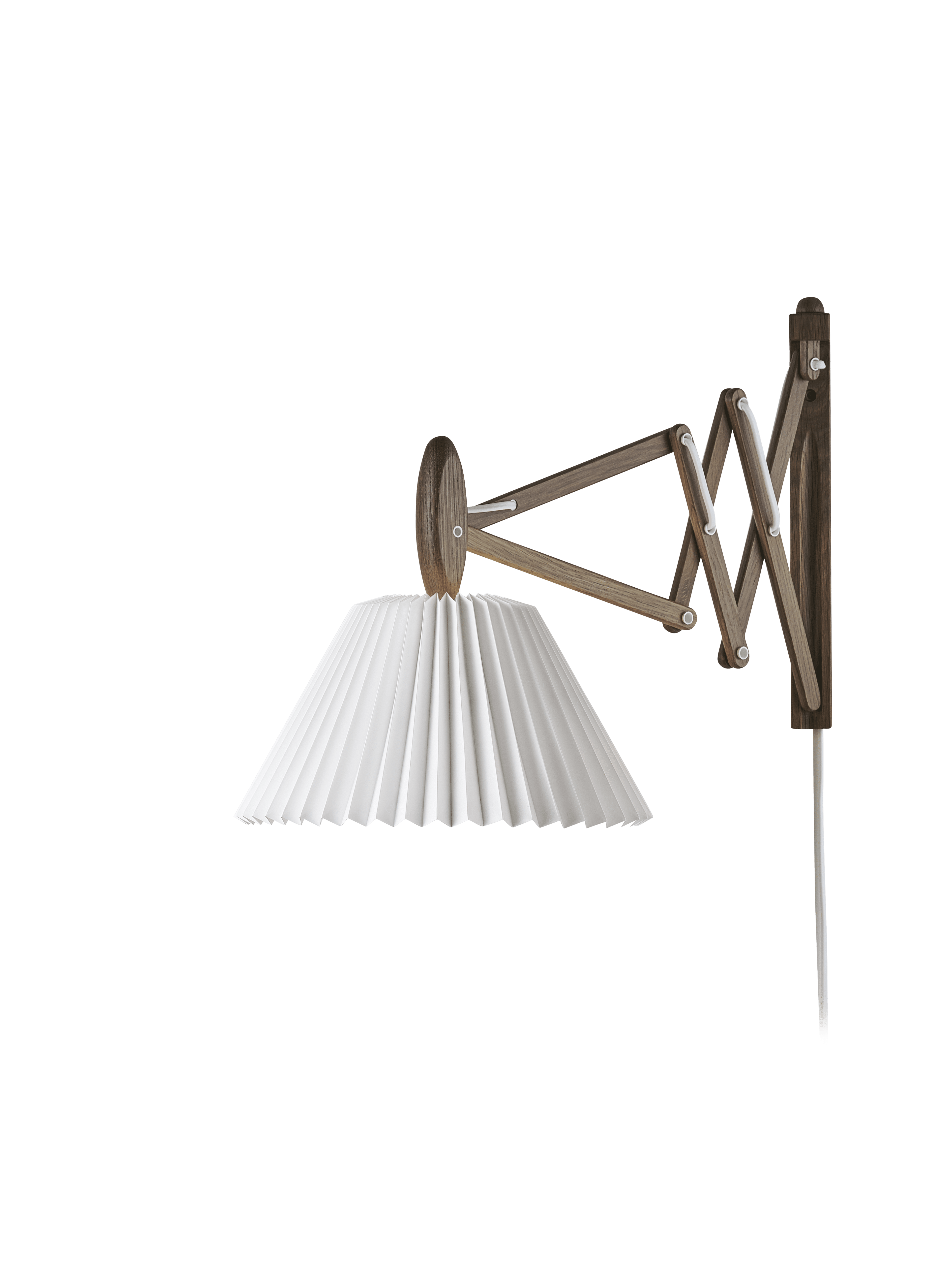 Wall lamp MODEL 223 2/17 SAX white with dark oak base