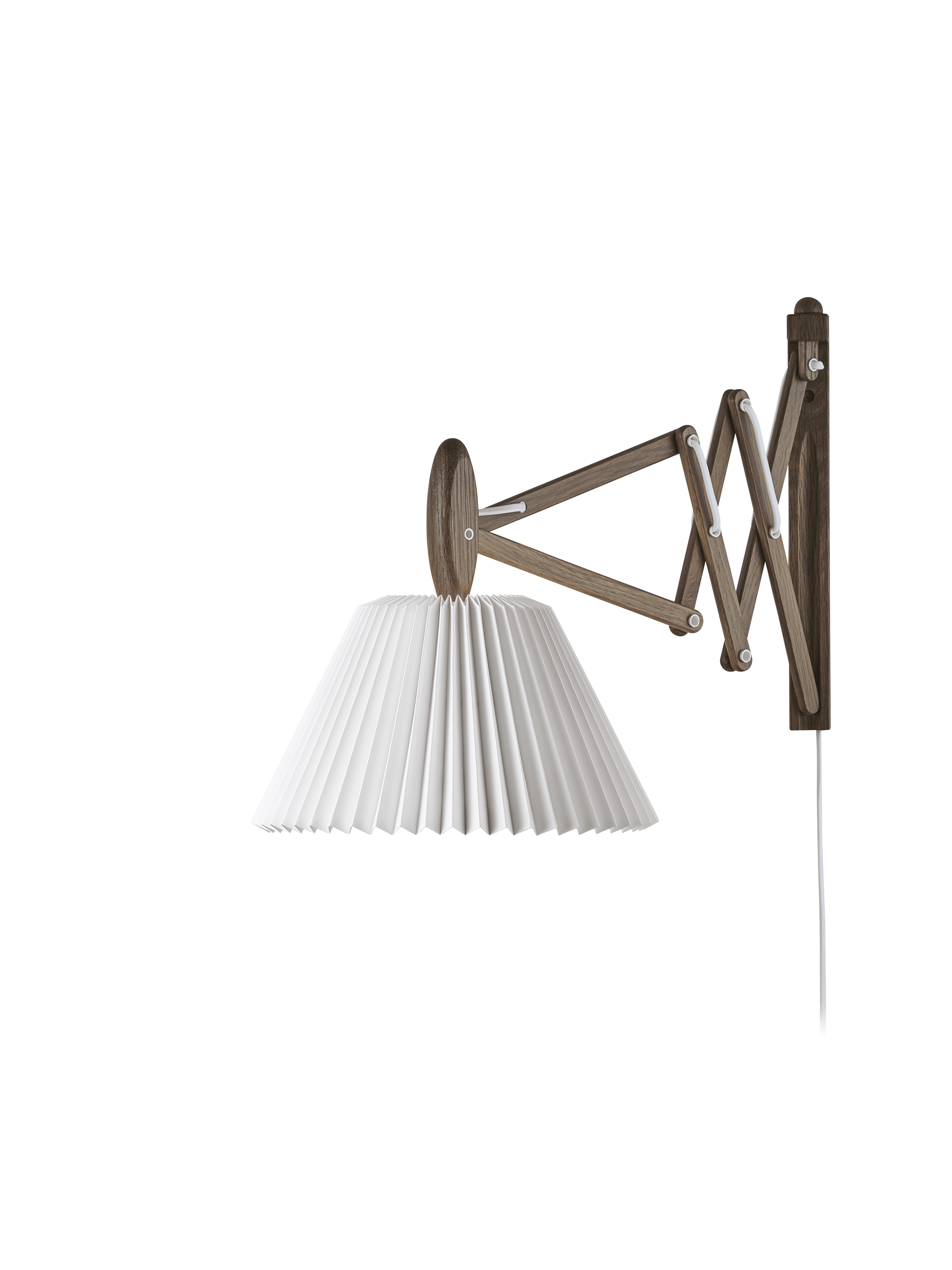Wall lamp MODEL 223 2/17 SAX white with dark oak base
