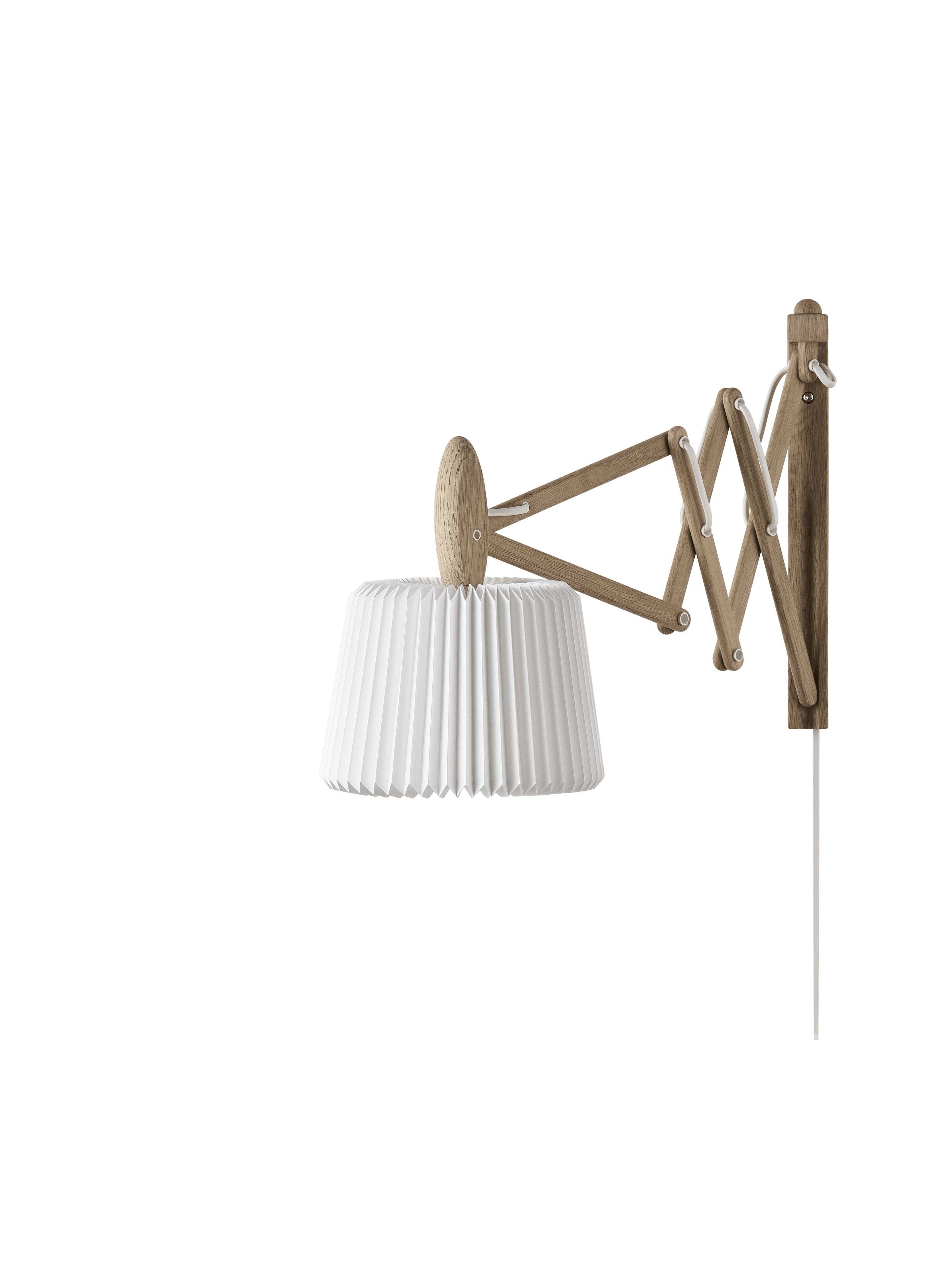 Wall lamp MODEL 233 120 SAX white with light oak base