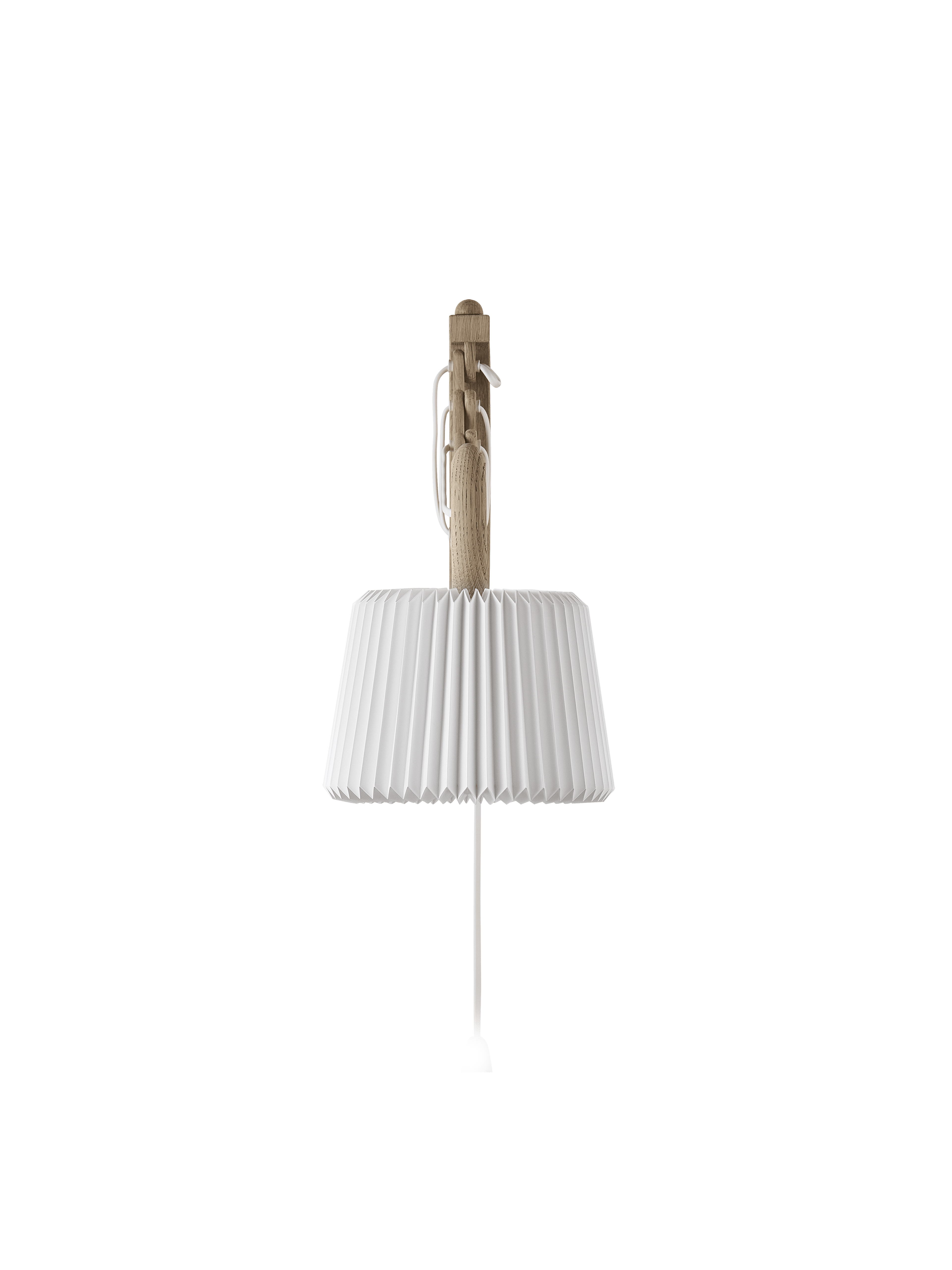 Wall lamp MODEL 233 120 SAX white with light oak base