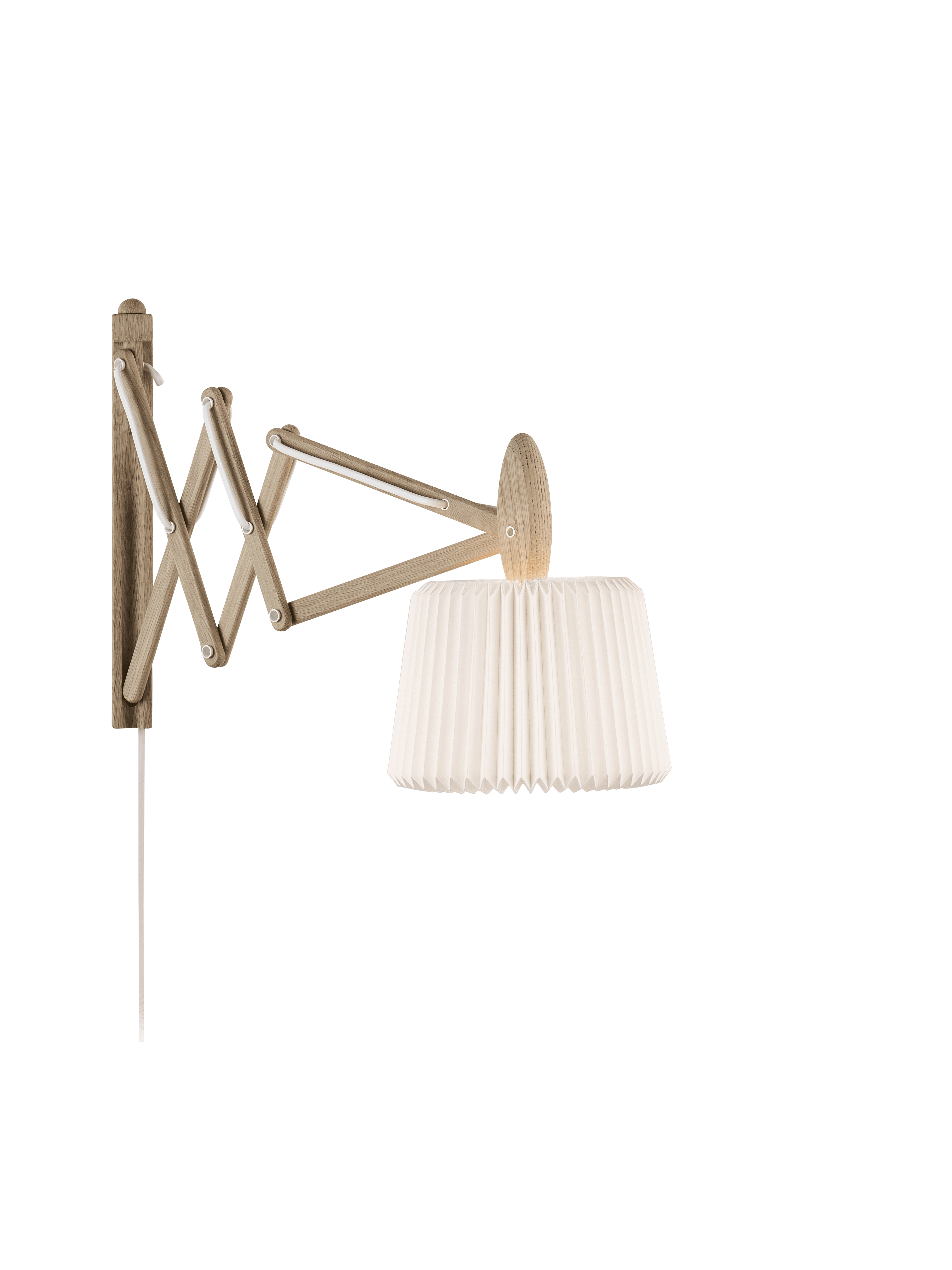 Wall lamp MODEL 233 120 SAX white with light oak base