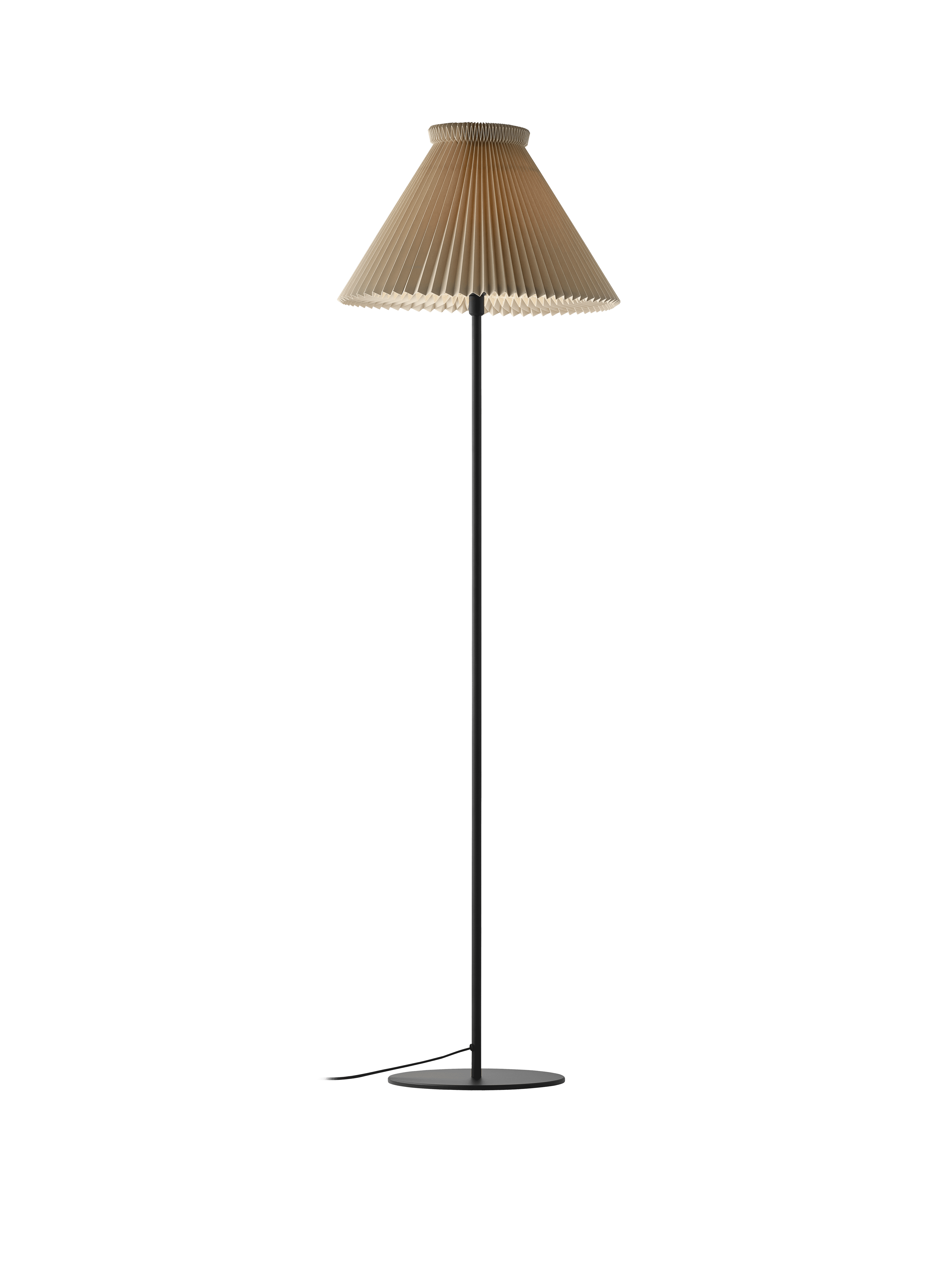 Floor lamp MODEL 334 buttery beige with black base