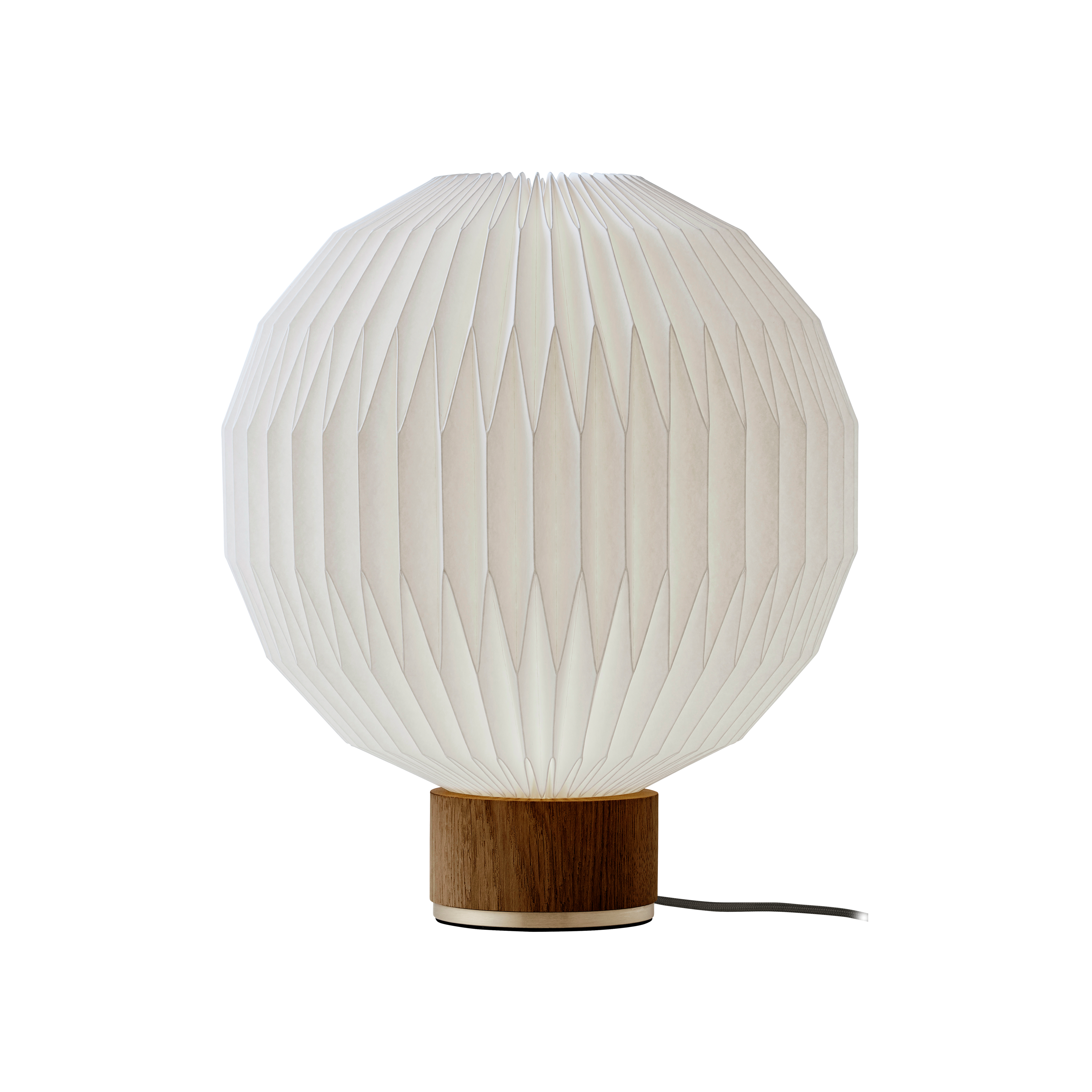 Table lamp MODEL 375 white with smoked oak base