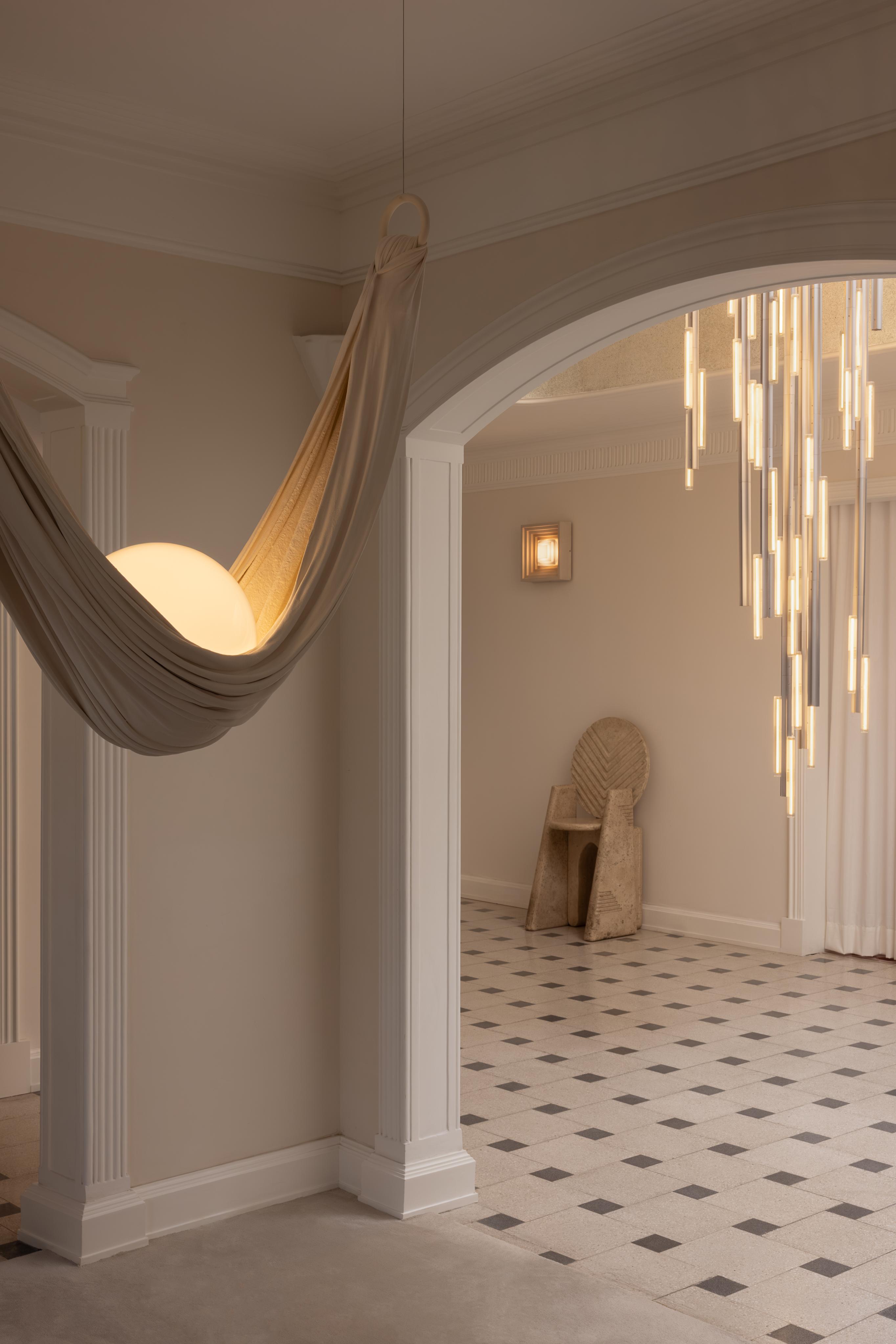 Hanglamp 3-punts HAIL geborsteld zilver