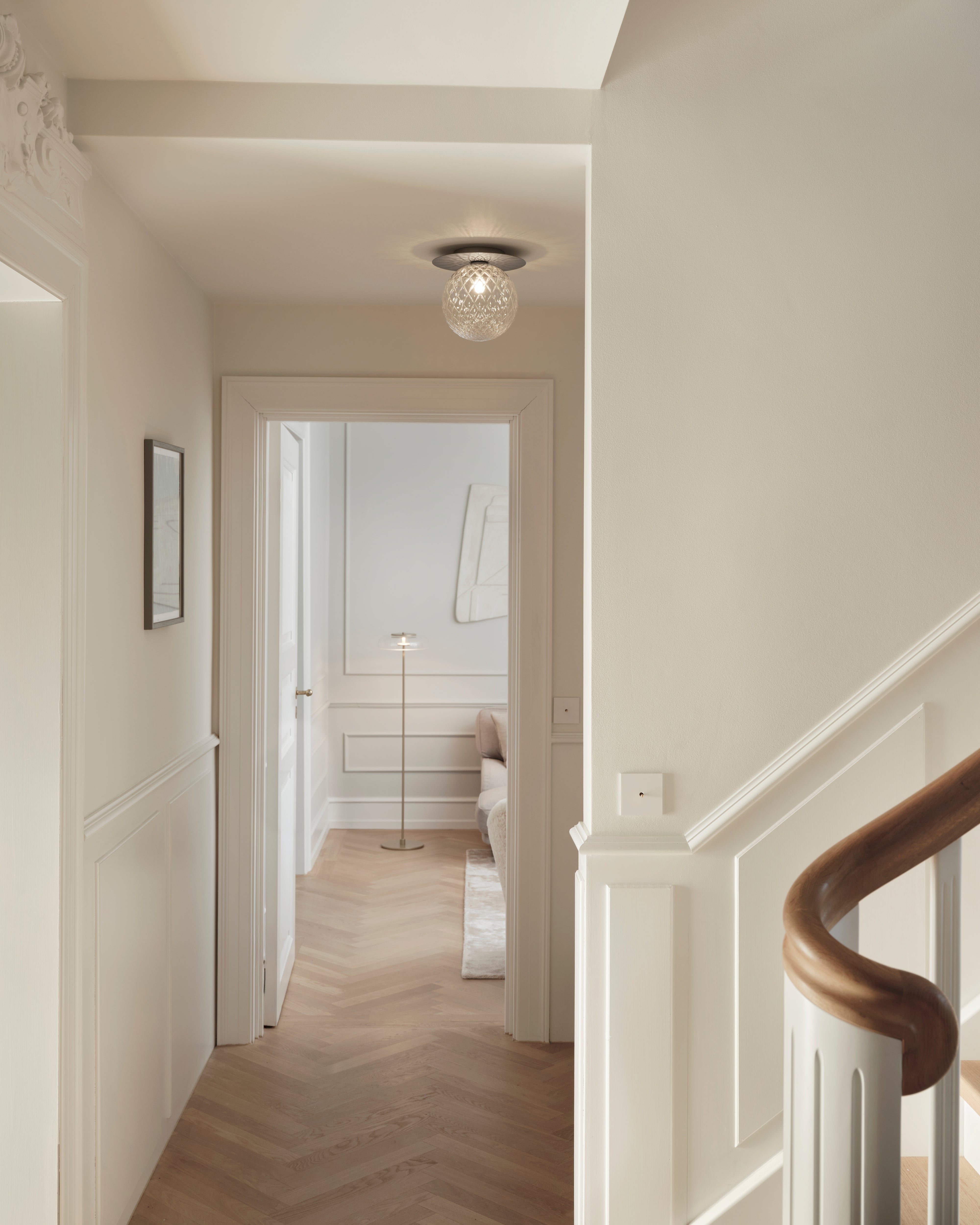 Inbouw wandlamp LIILA zilver met transparant glas