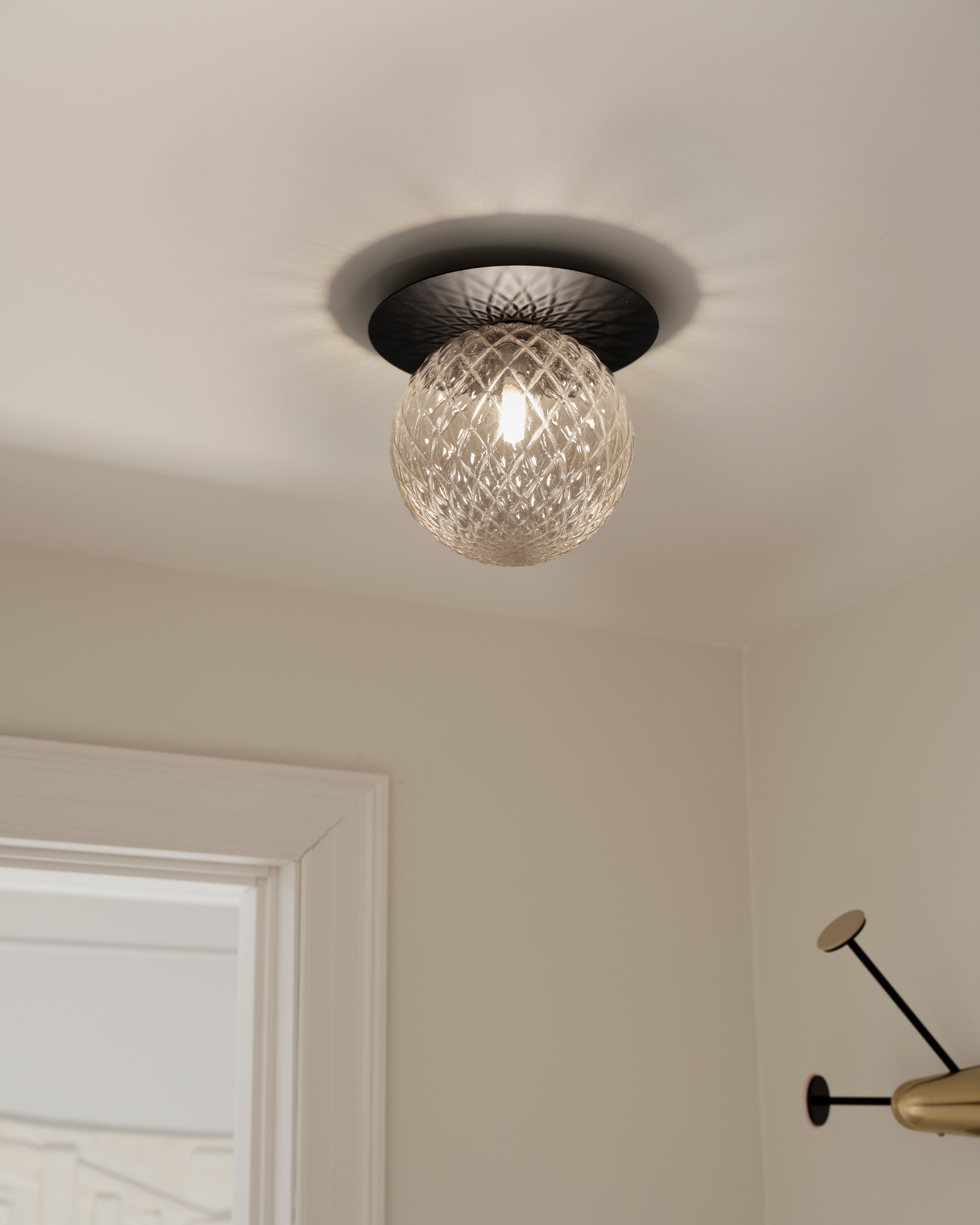 Inbouw wandlamp LIILA zwart met transparant glas