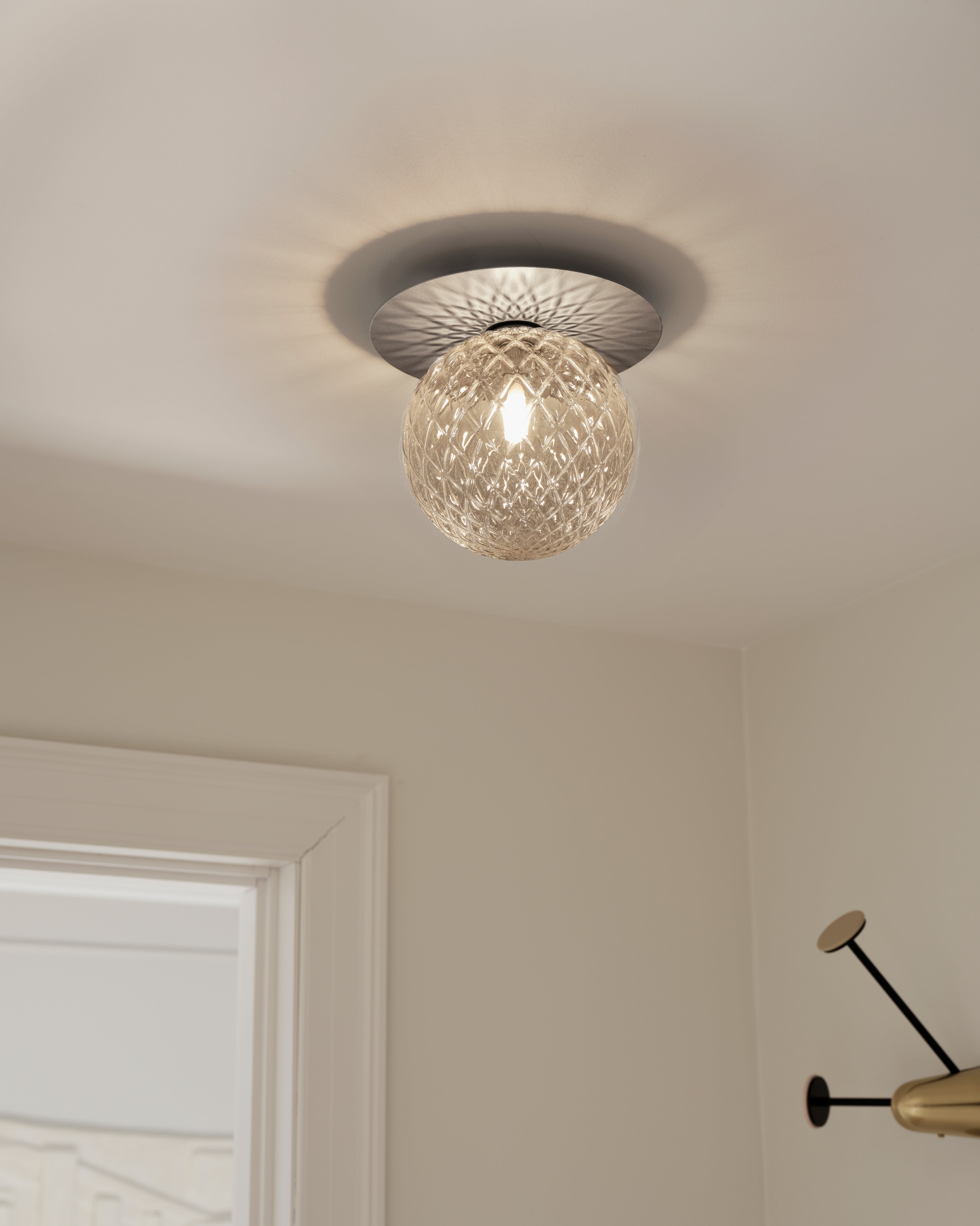 Inbouw wandlamp LIILA zilver met transparant glas