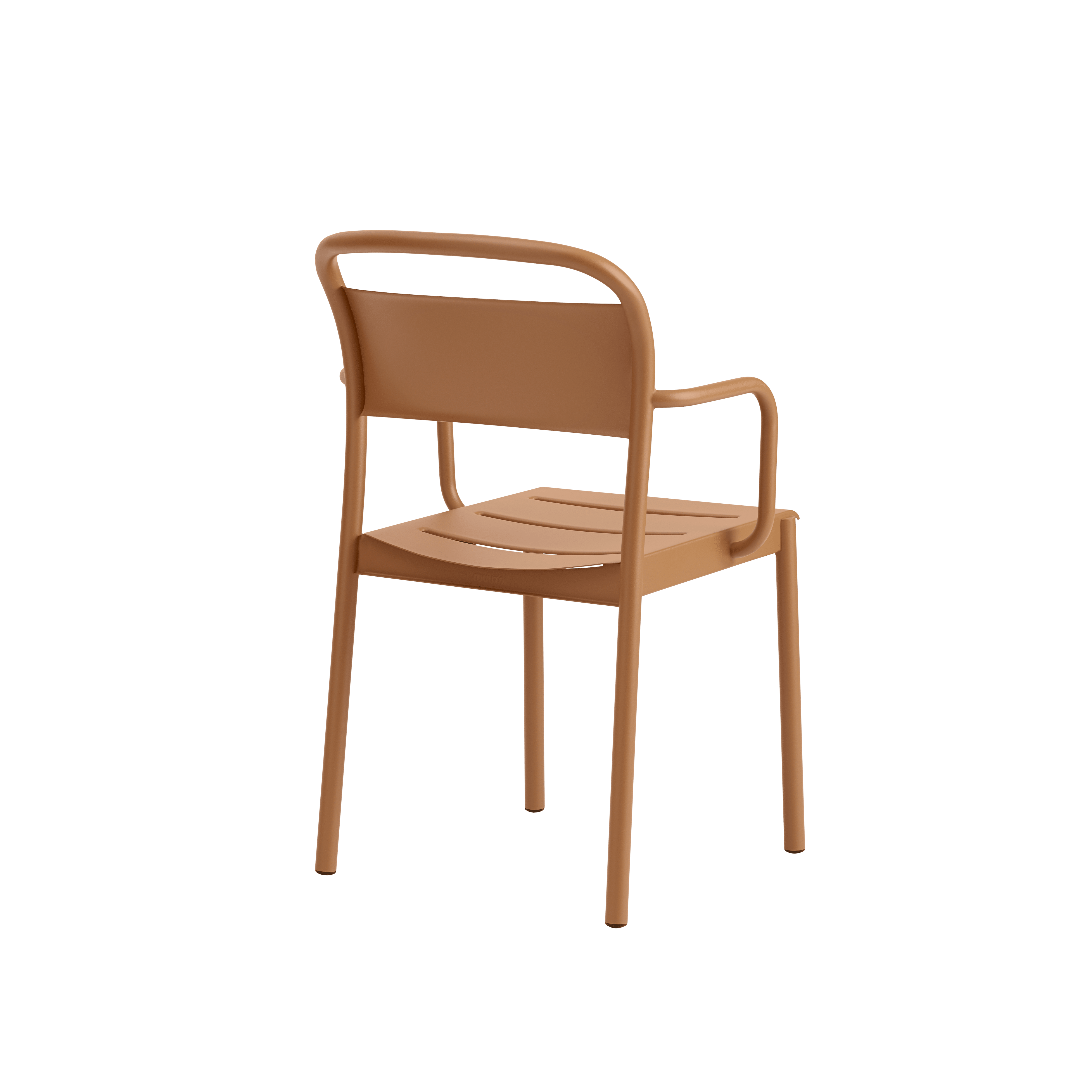 Buitenstoel met armleuningen LINEAR oranje staal