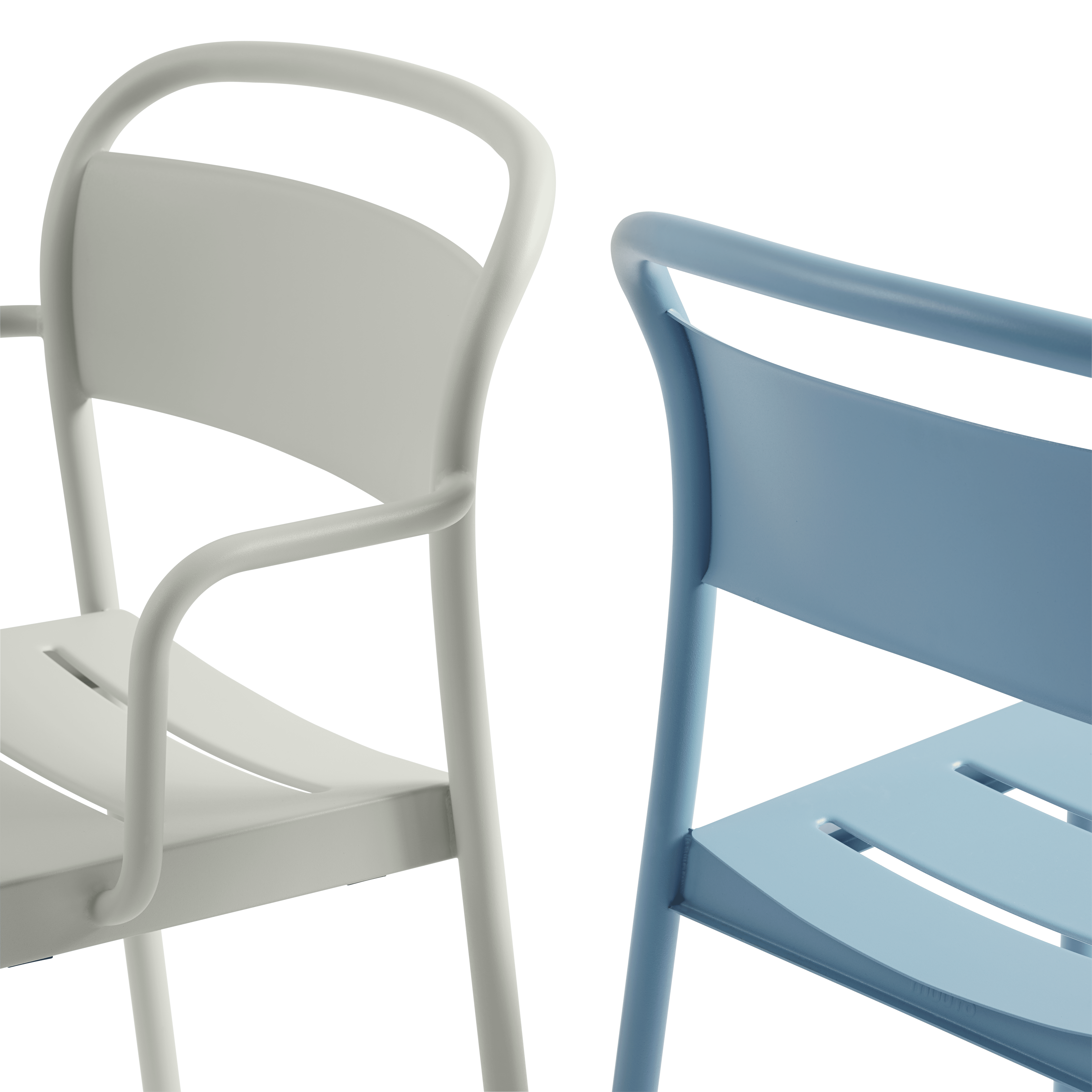 LINEAR Outdoor Armchair Gray Steel