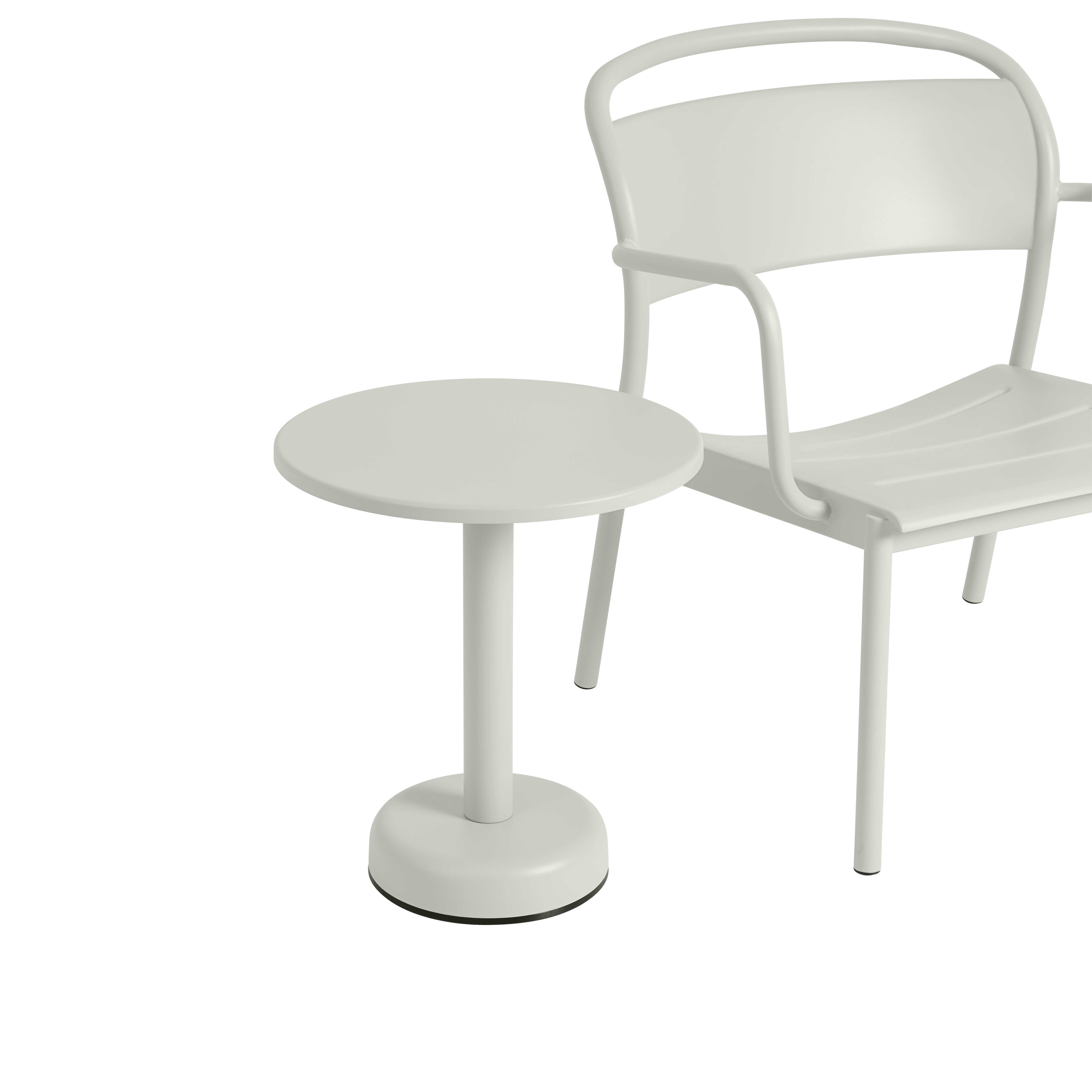Buiten zijtafel LINEAR grijs staal