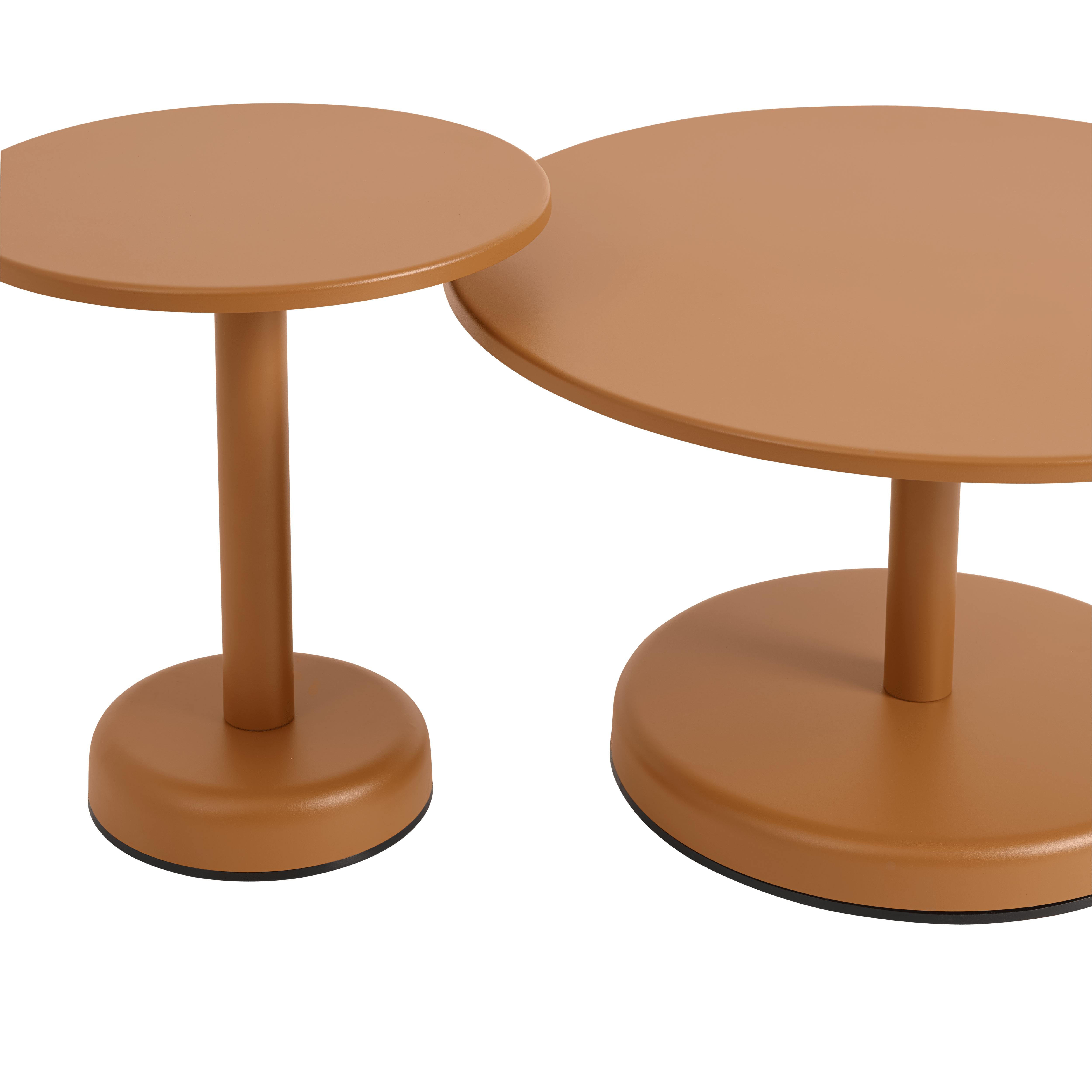 Buiten koffie tafel LINEAR oranje staal