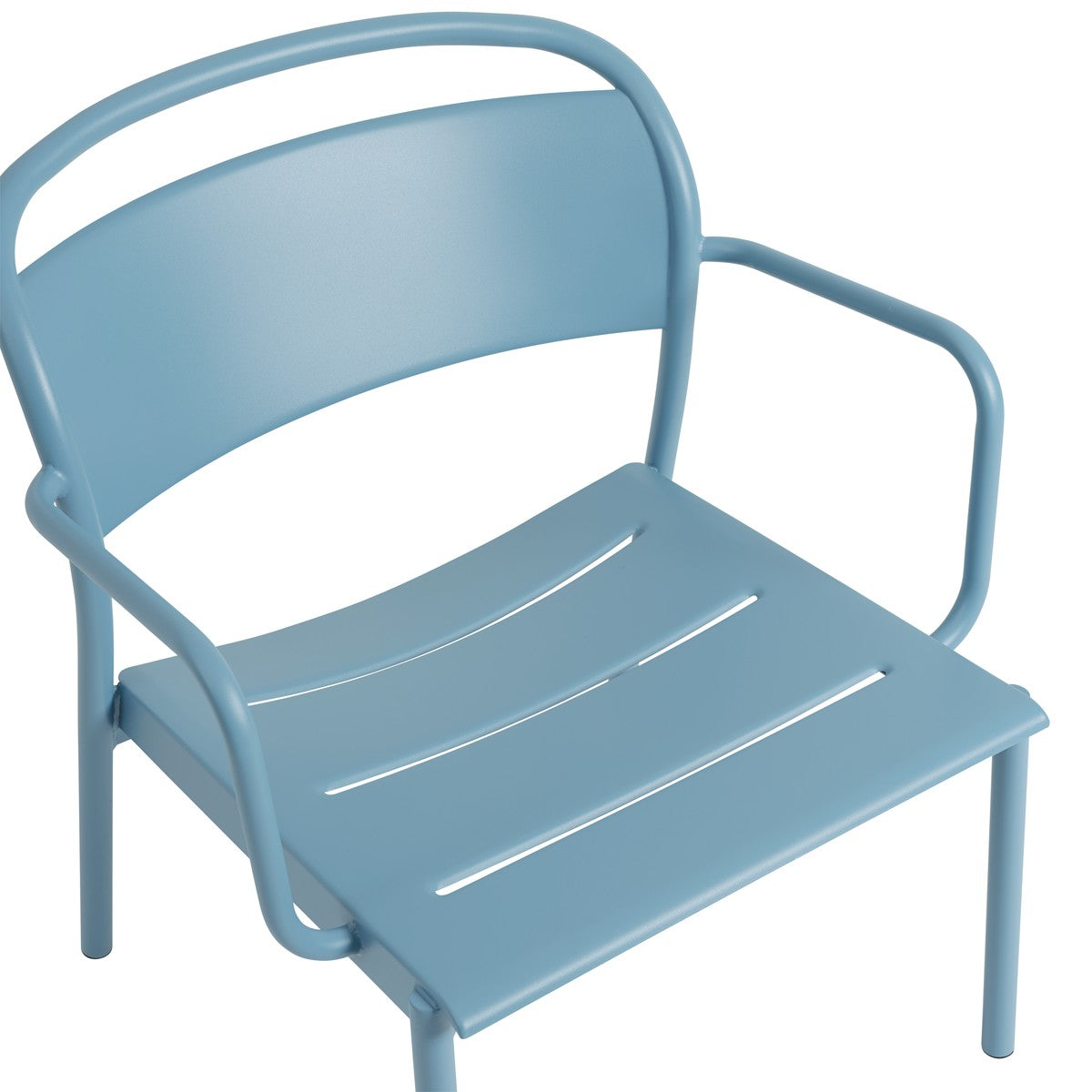 Buitenfauteuil LINEAR lichtblauw staal