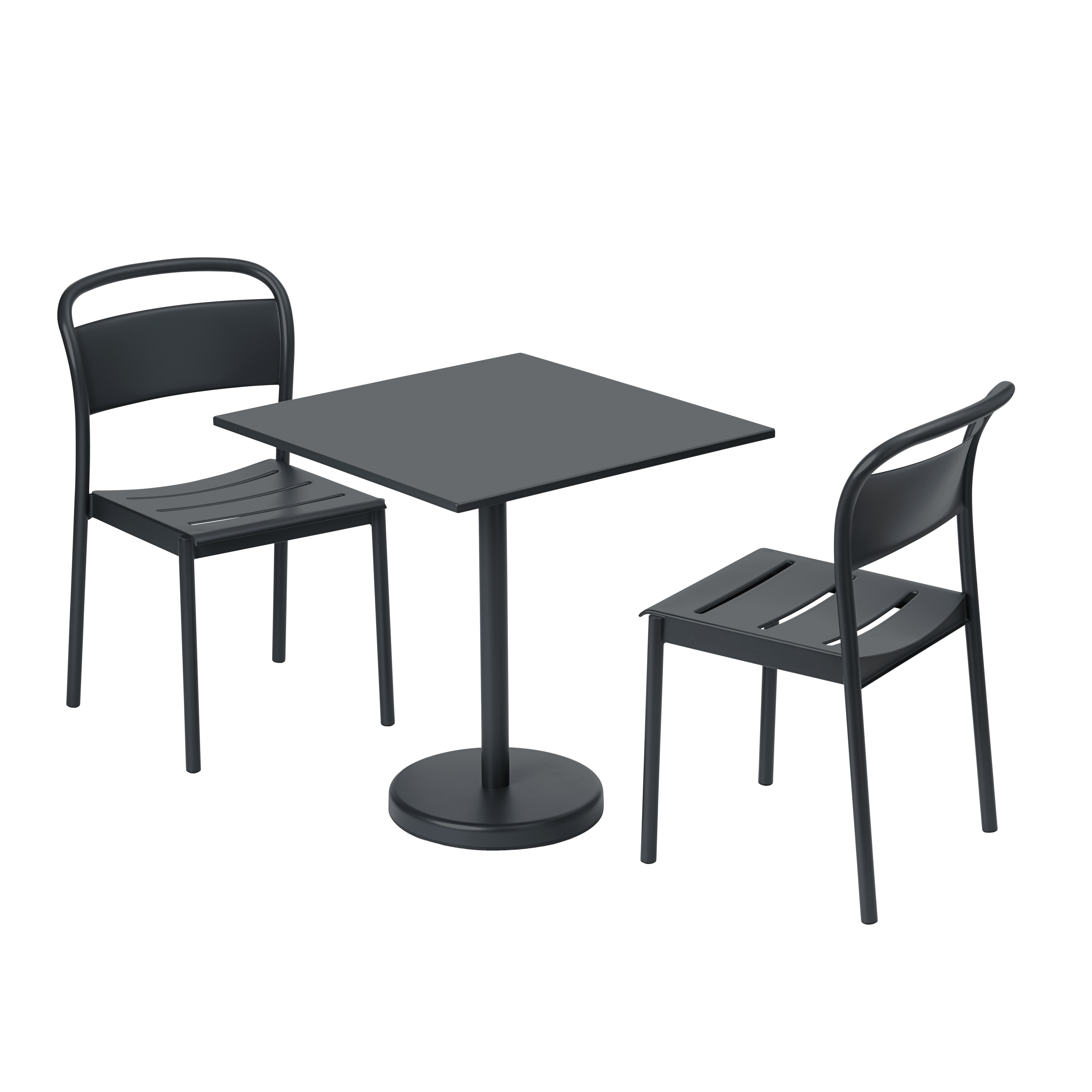 Buitenbar tafel LINEAR zwart staal