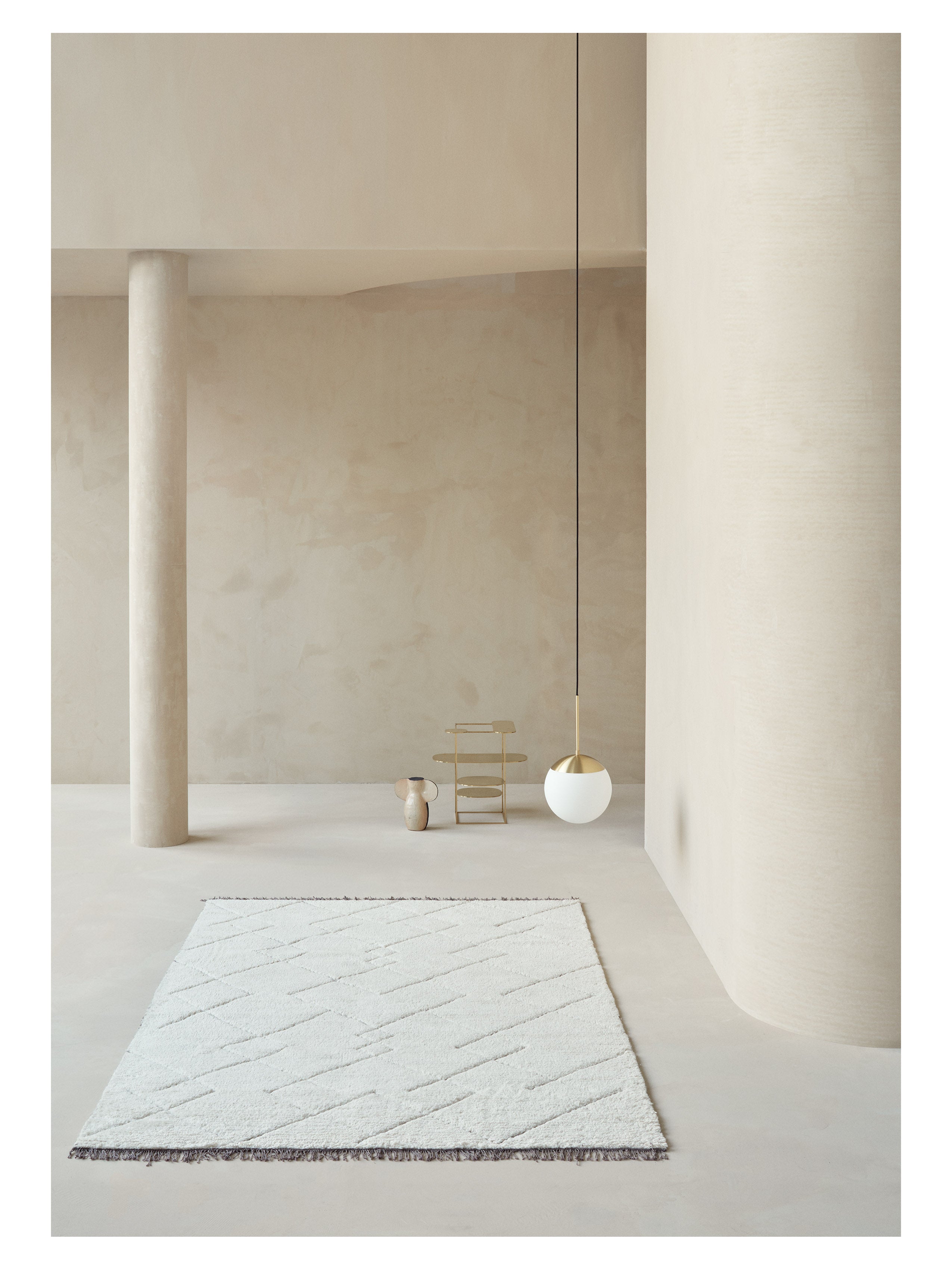 TORUN beige rug with gray