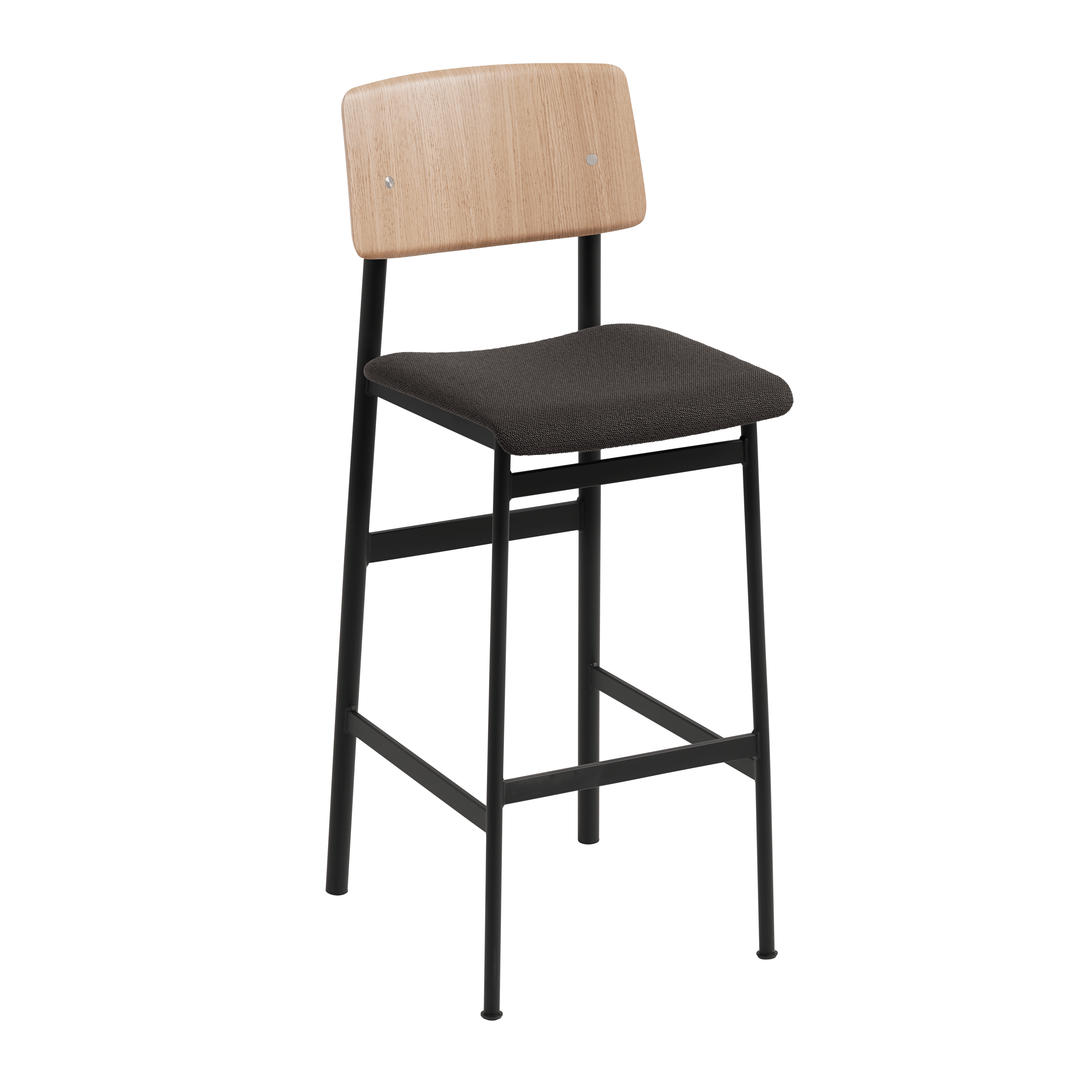 Personalisierbarer LOFT Barhocker mit schwarzem Gestell
