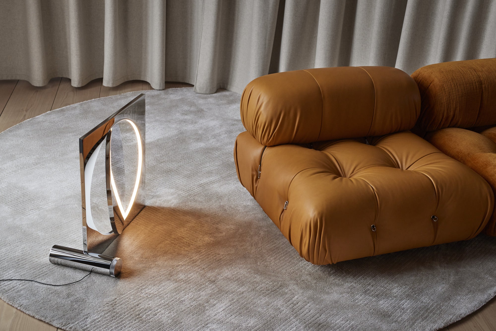 MOONSETTER chrome floor lamp